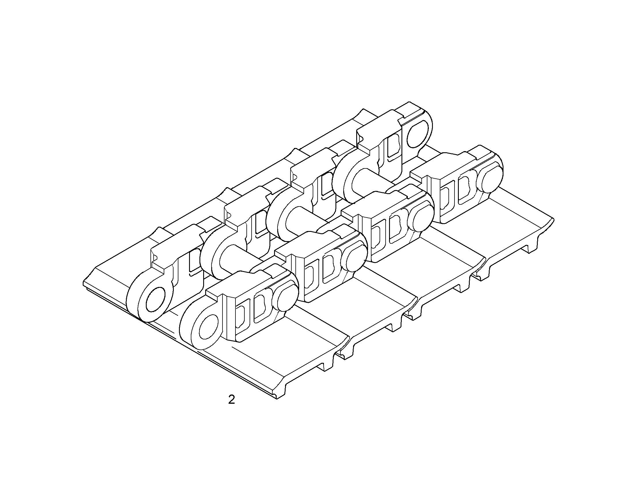 ЦЕПИ D8K 2-СТУПЕНЧАТАЯ ОСНОВА 750MM 9011755 LIEBHERR
