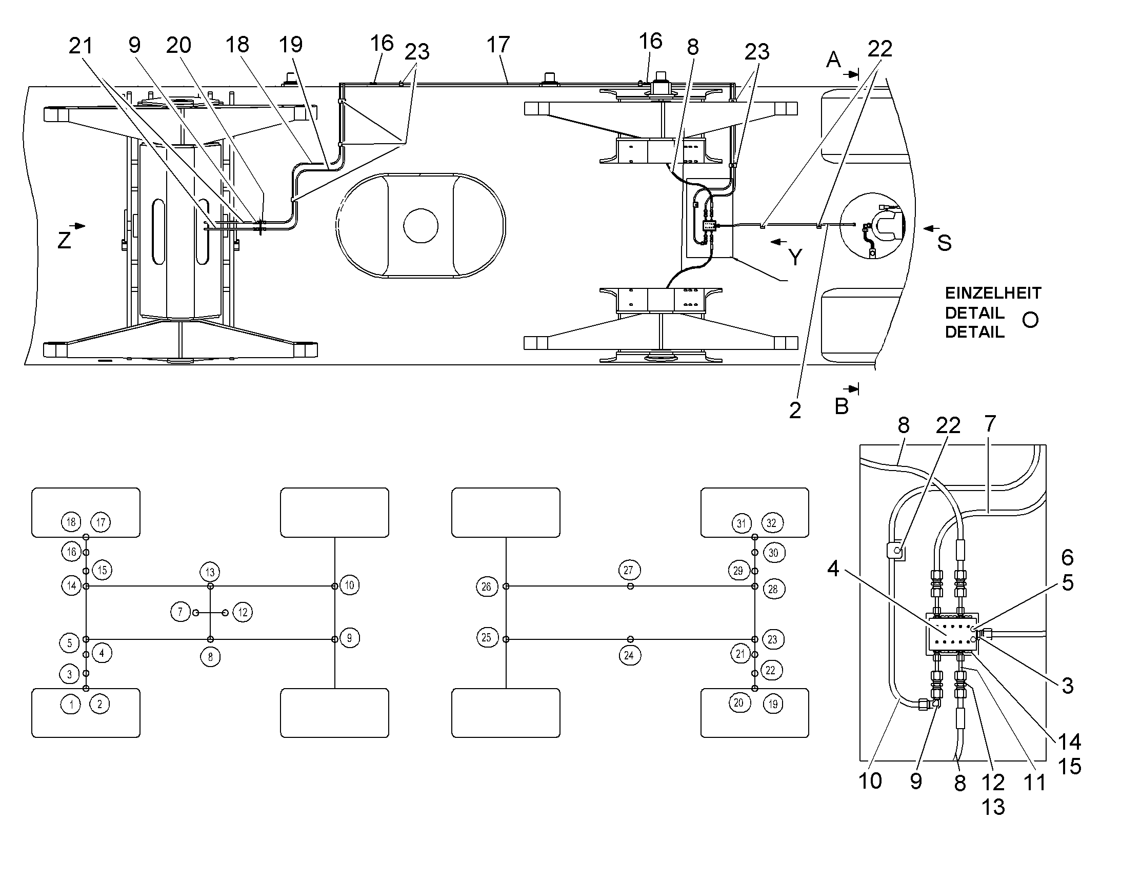 СМАЗОЧНАЯ ЛИНИЯ, КОМПЛЕКТ 9219232 LIEBHERR