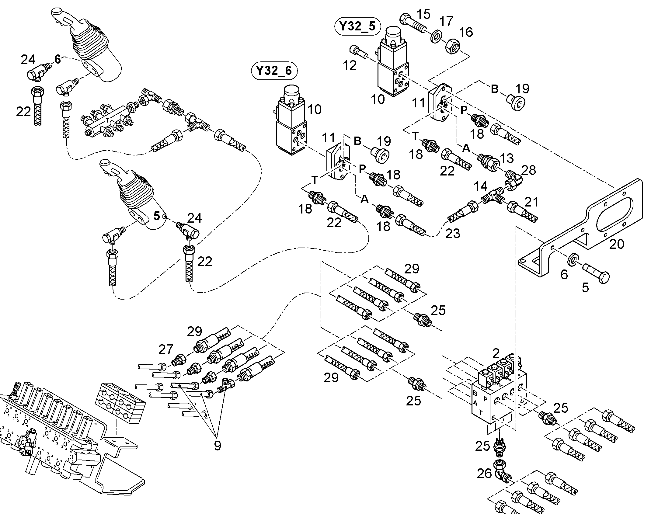 ЛИНИЯ УПРАВЛЯЮЩАЯ КОМПЛЕКТ 10067376 LIEBHERR