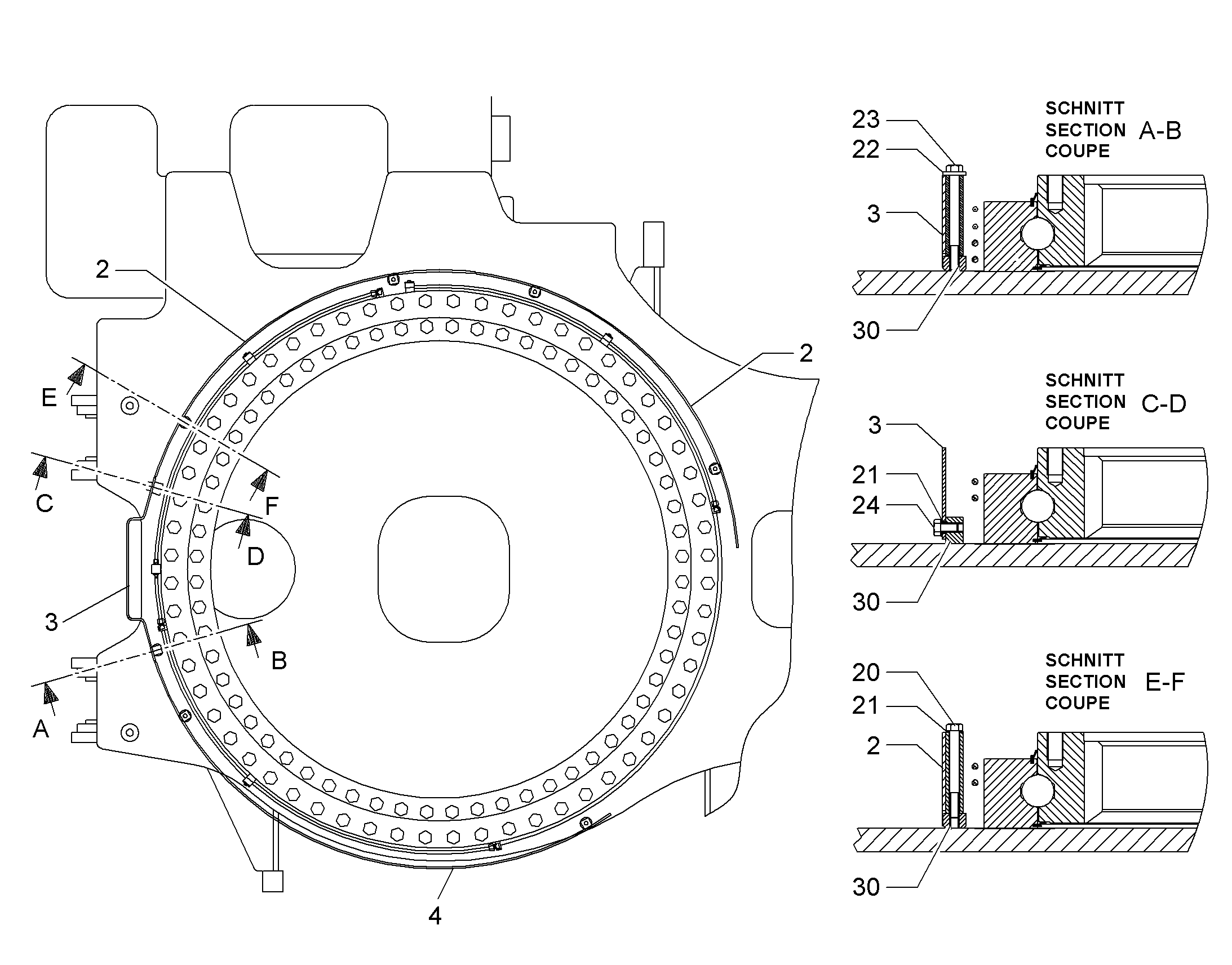 ПЕРЕОБОРУД. ПОВОР. ПЛАТФОРМЫ 9928174 LIEBHERR
