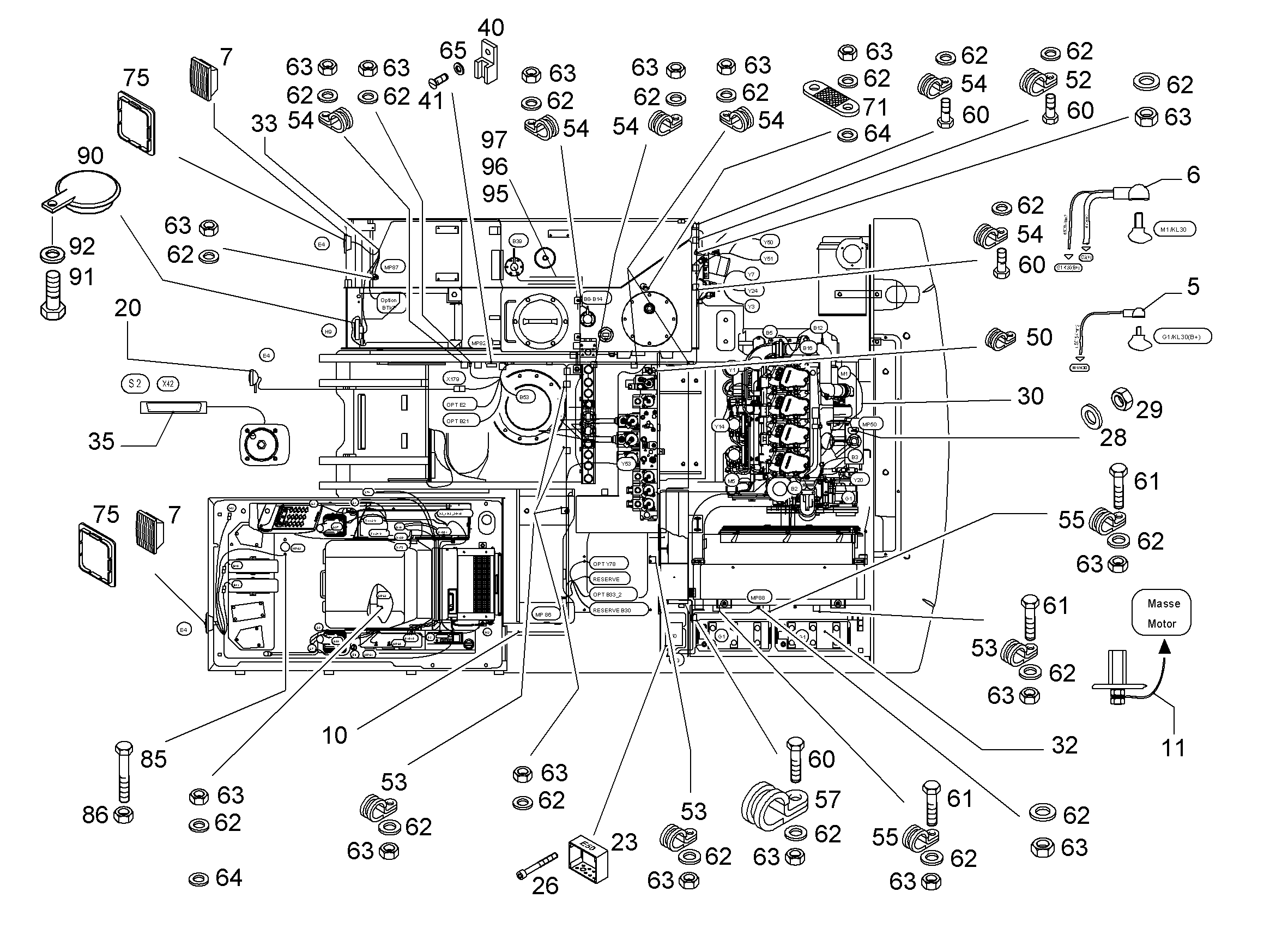 КОМПЛ. ПРОВОДОВ ПОВ. ПЛАТФ. 10059071 LIEBHERR
