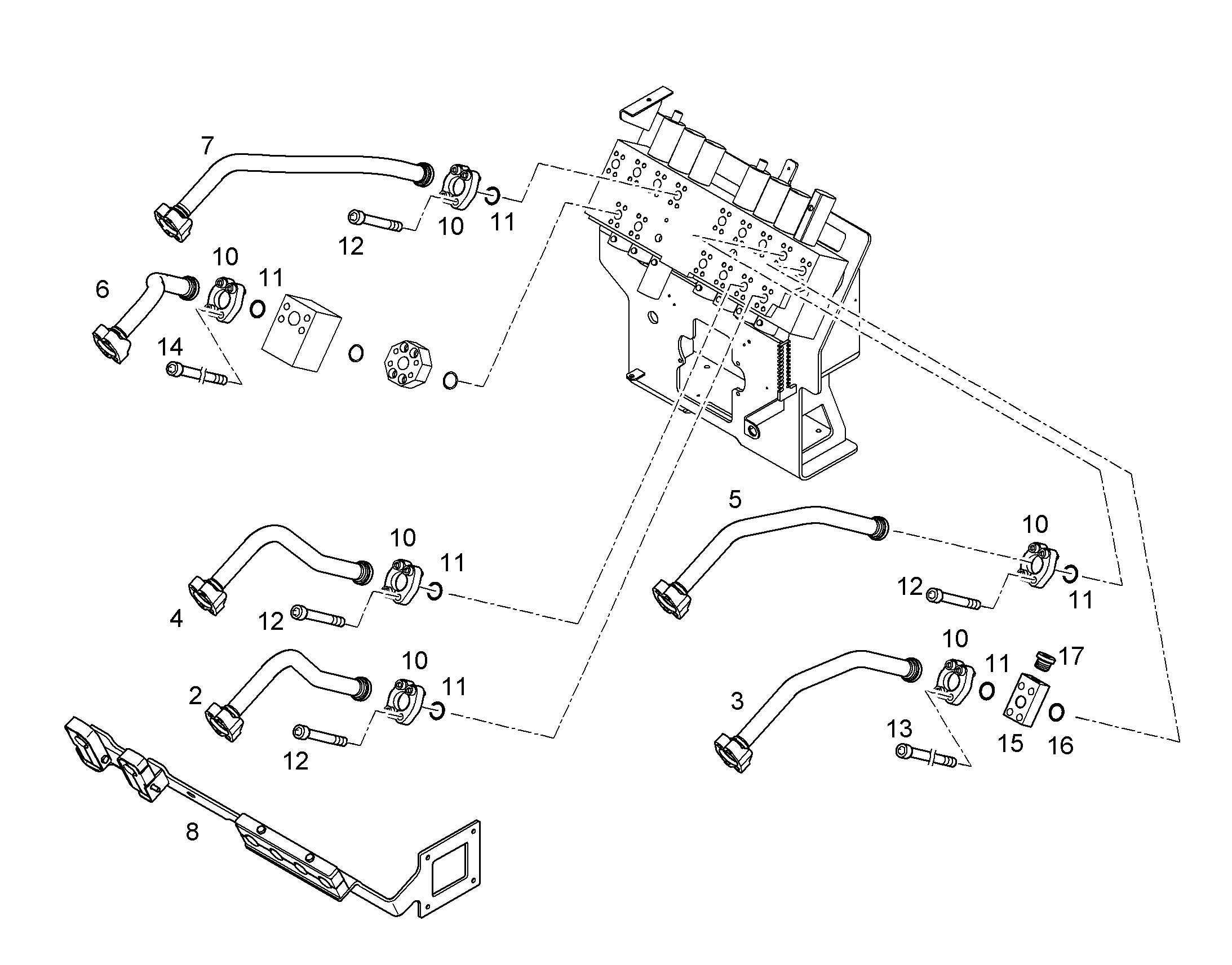 СКОБА ДЛЯ КРЕПЛЕНИЯ ТРУБЫ 9945116 LIEBHERR
