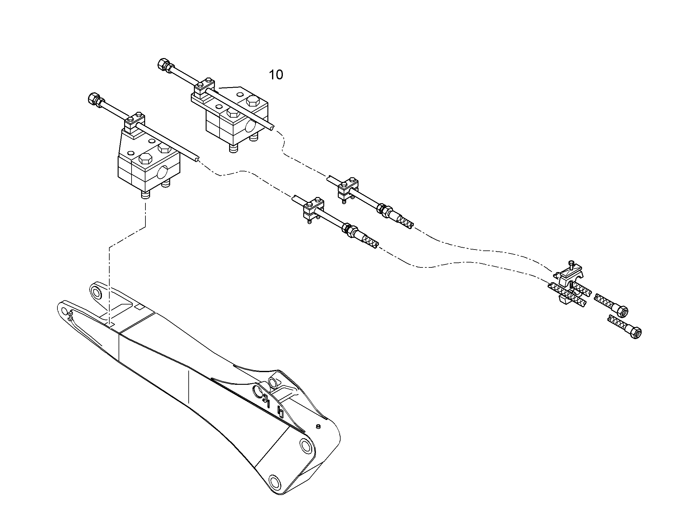 ПРОВОДКА ПРИВОД МЕХ. ПОВОРОТА 9805694 LIEBHERR