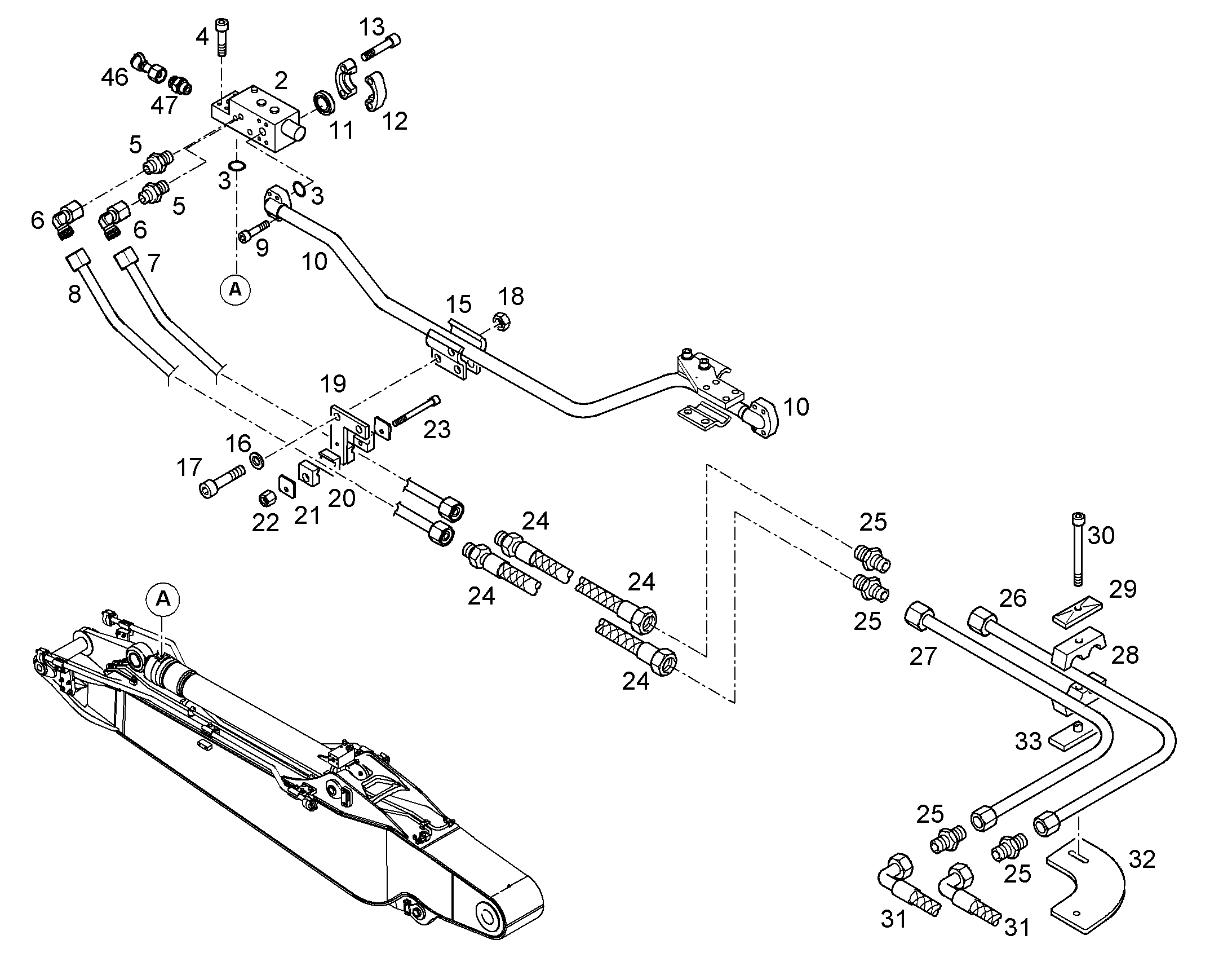 ШЛАНГ УПРАВЛЕНИЯ 8X900 10042923 LIEBHERR