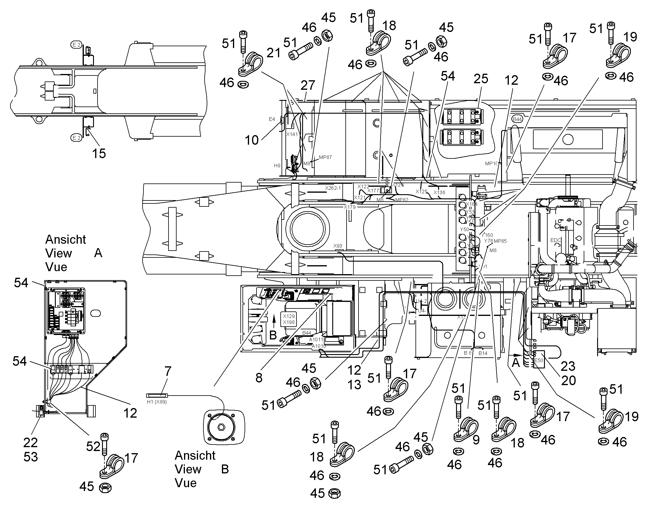 КОМПЛ. ПРОВОДОВ ПОВ. ПЛАТФ. 9929815 LIEBHERR