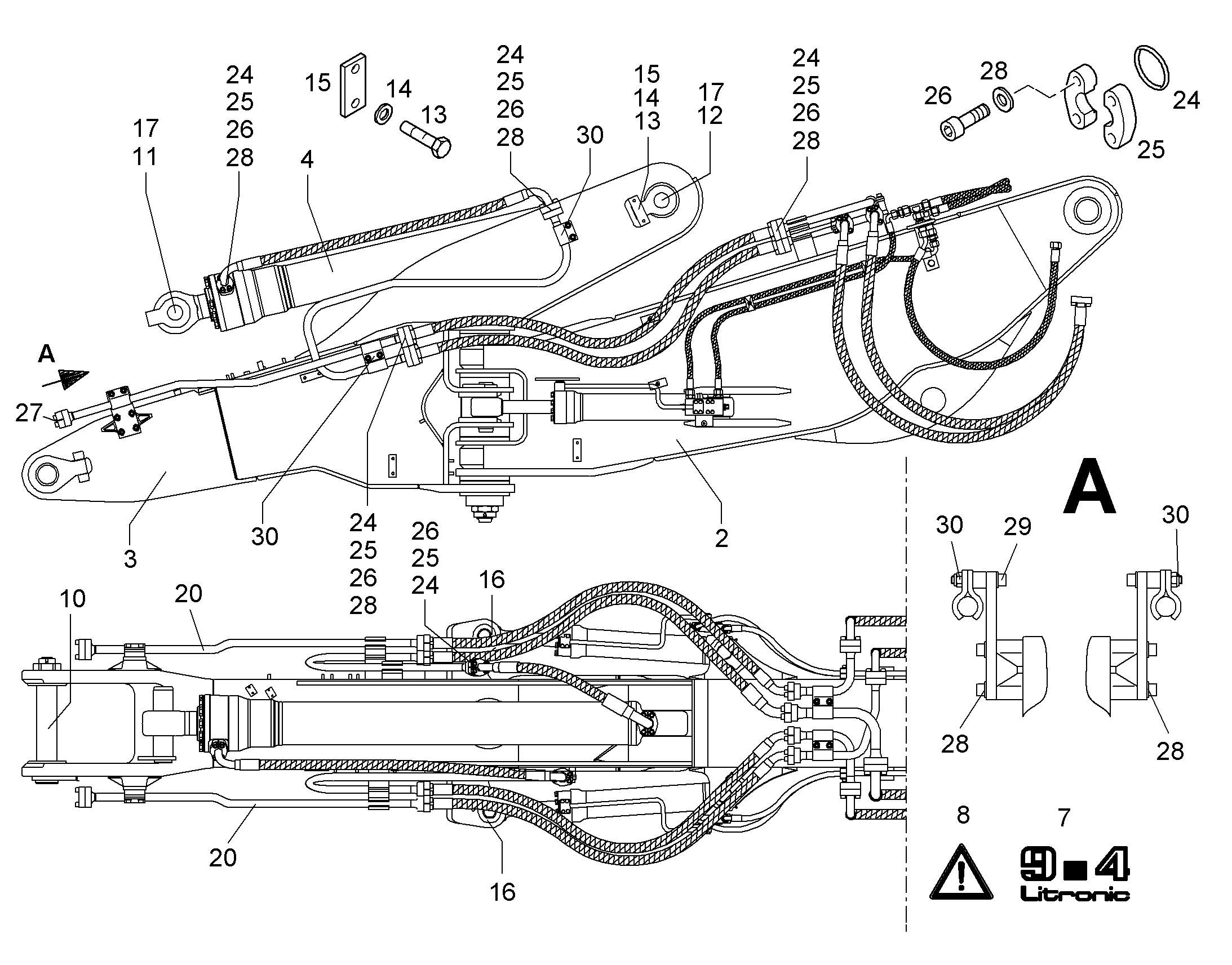 ТРУБА НАПОРНАЯ В СБОРЕ 10049034 LIEBHERR