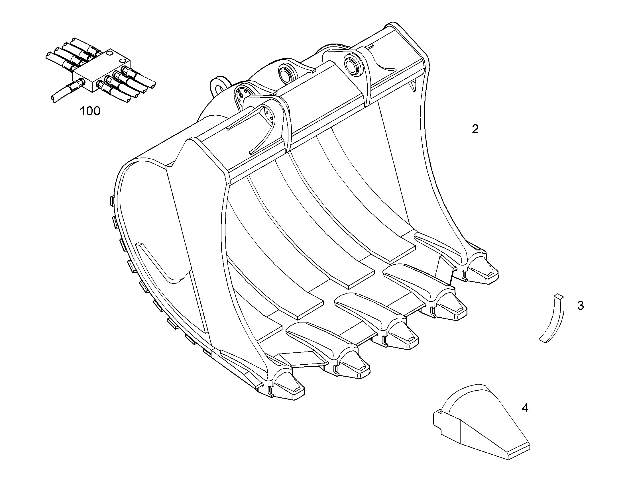 ЛОПАТА ОБРАТНАЯ HD 9809179 LIEBHERR