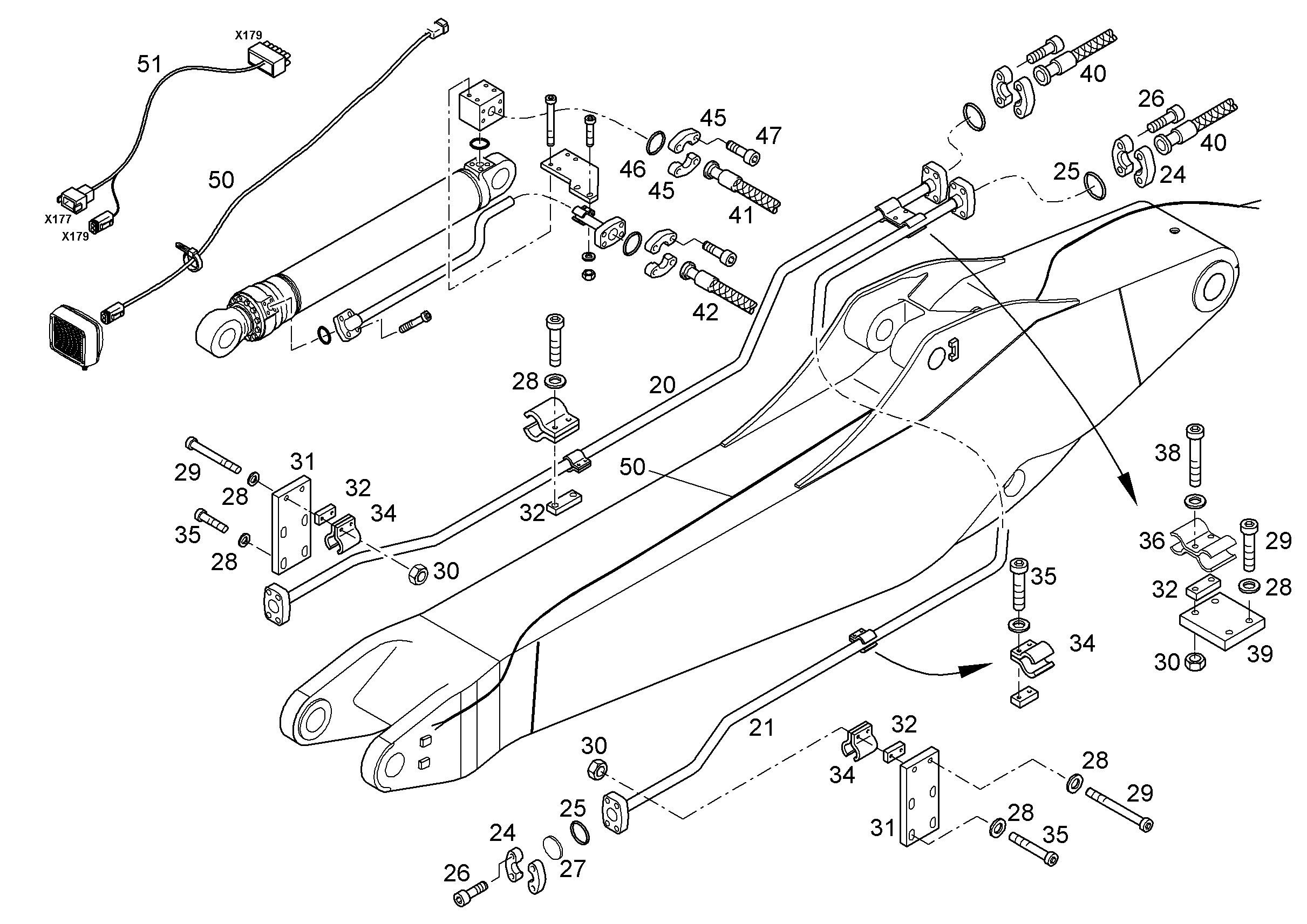 ПРОВОДКА МОНТАЖ AHS 9949572 LIEBHERR