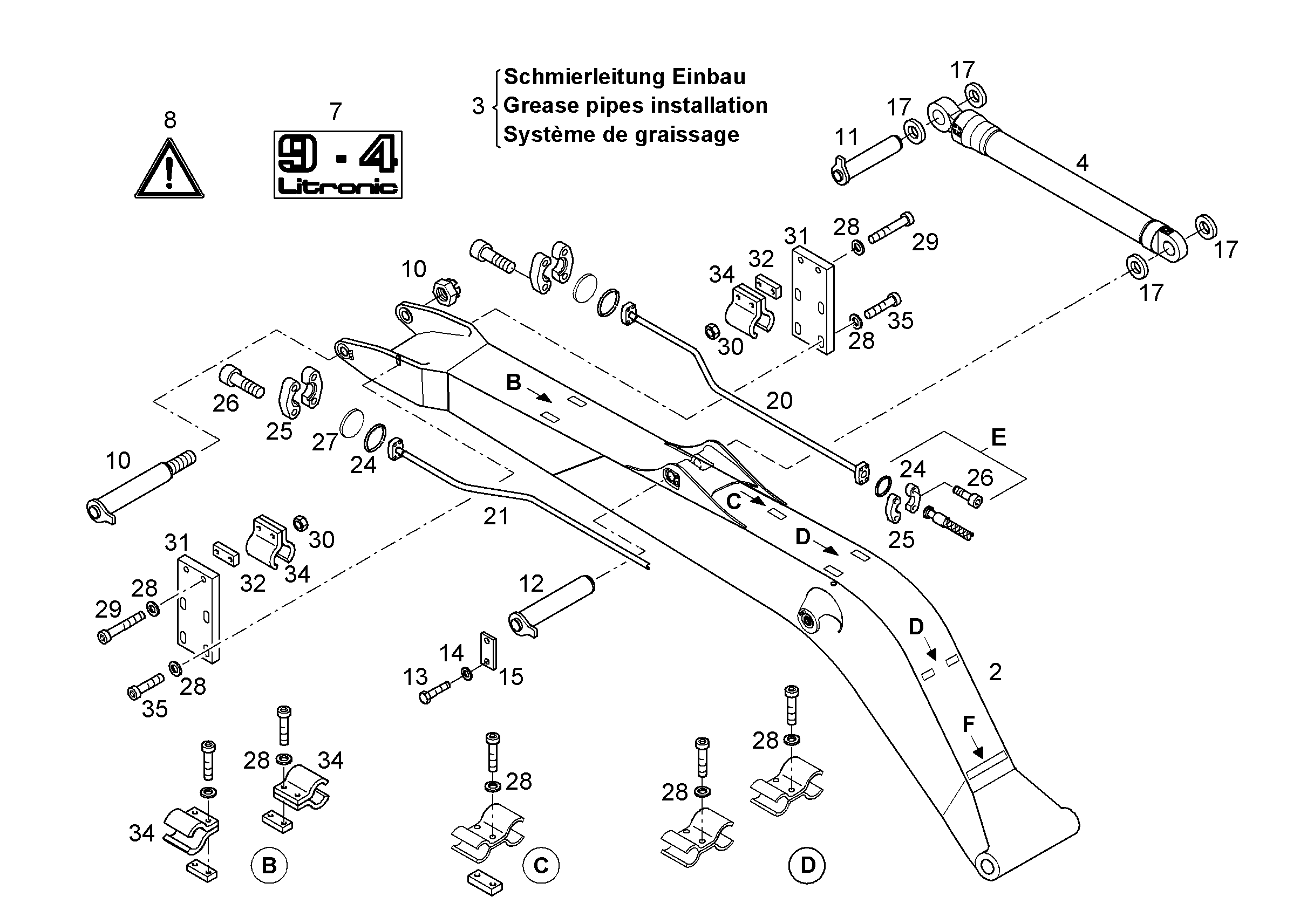 ПРОВОДКА МОНТАЖ AHS 9949470 LIEBHERR