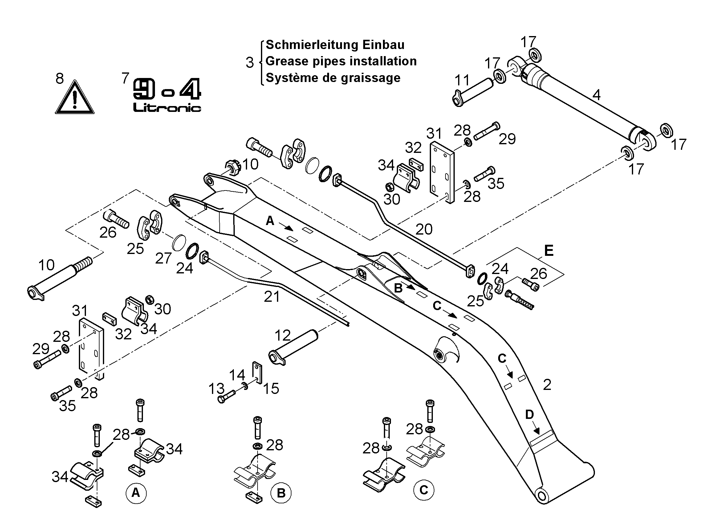 ПРОВОДКА МОНТАЖ AHS 9949472 LIEBHERR