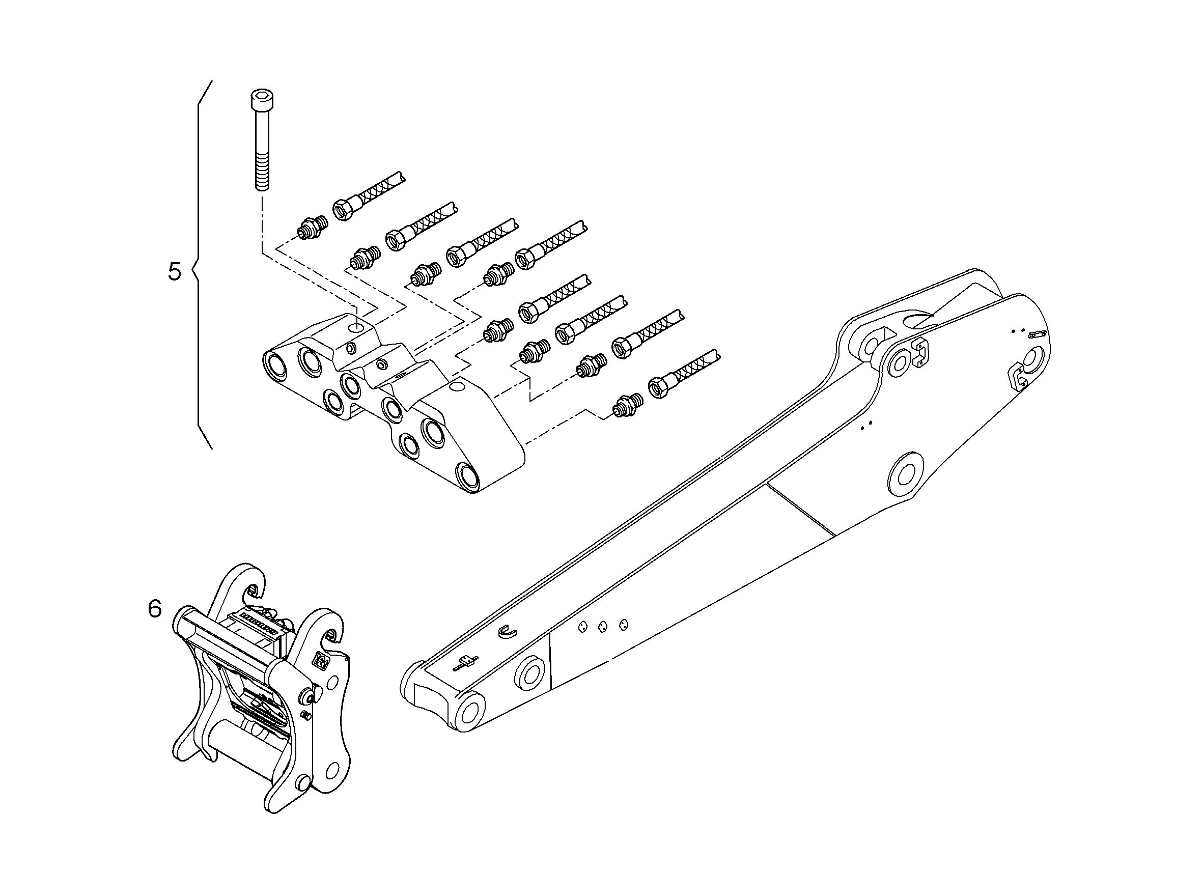 LIKUFIX 66 ДЛЯ РУКОЯТИ КОВША 3,30M 9949783 LIEBHERR