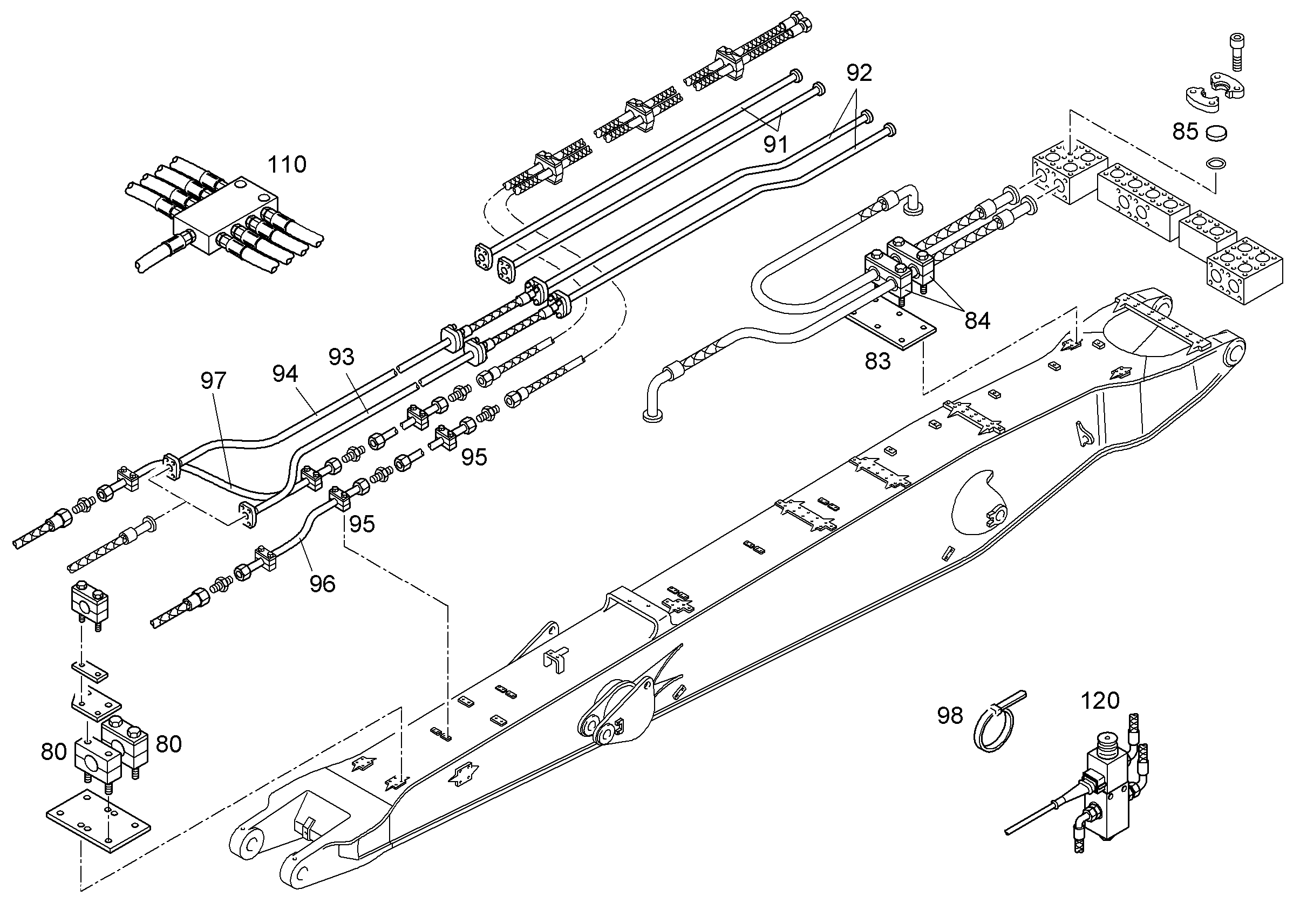 ОТКЛЮЧЕНИЕ ЦИЛИНДРА РУКОЯТИ 9805982 LIEBHERR