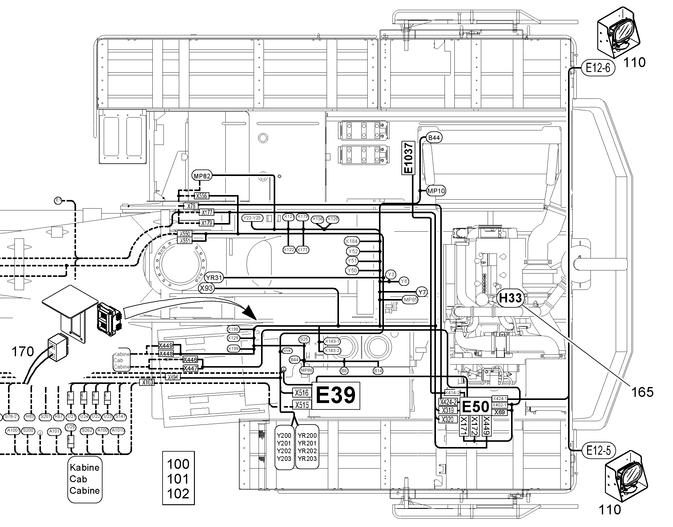 ПРОЖЕКТОР РАБОЧИЙ В СБОРЕ 9018597 LIEBHERR
