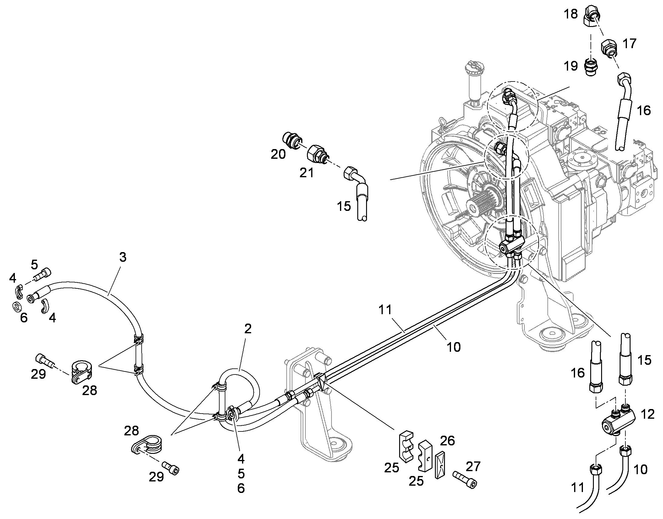 ШЛАНГ 12X1100 10042726 LIEBHERR