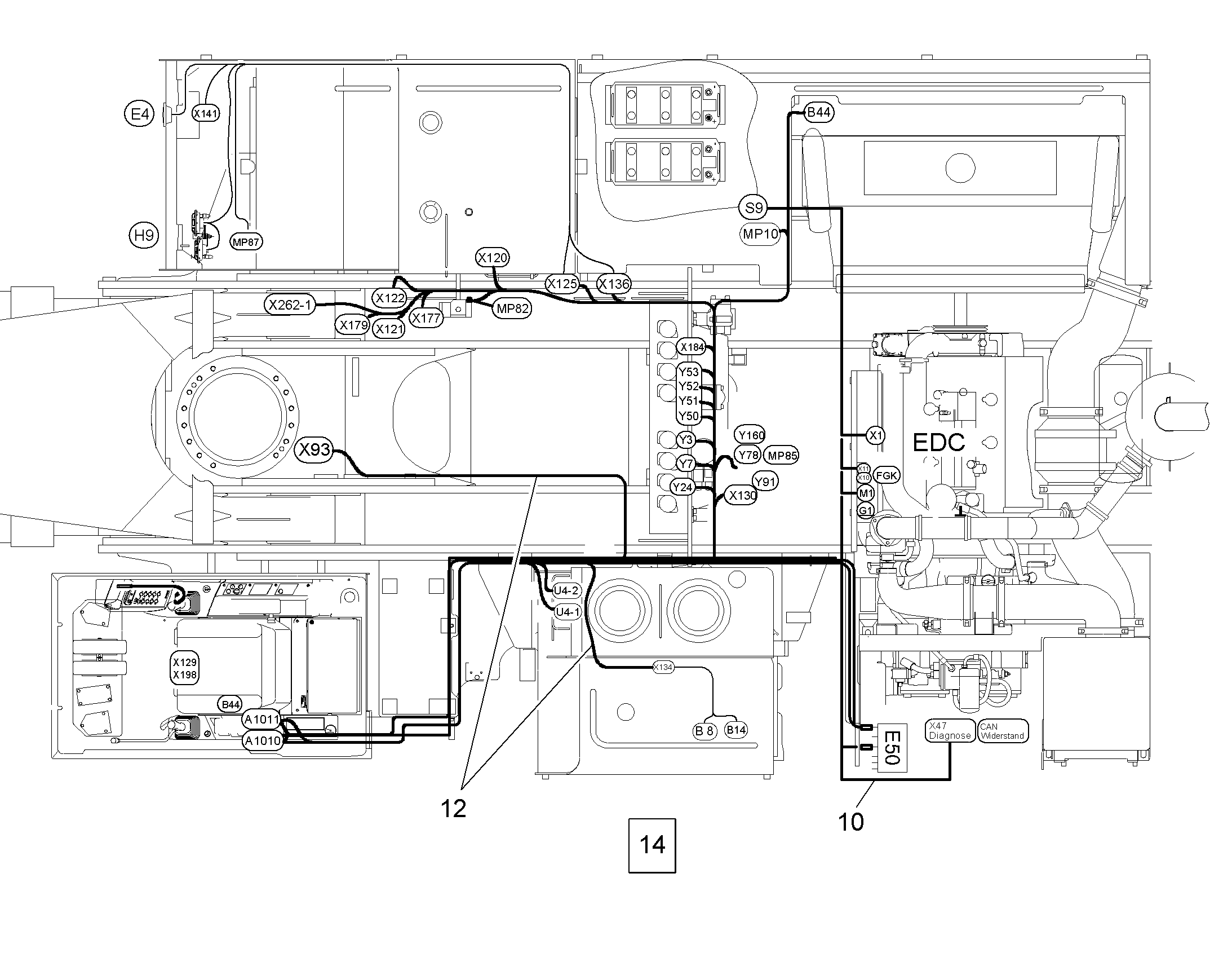 КОМПЛ. ПРОВОДОВ ПОВ. ПЛАТФ. 9929807 LIEBHERR