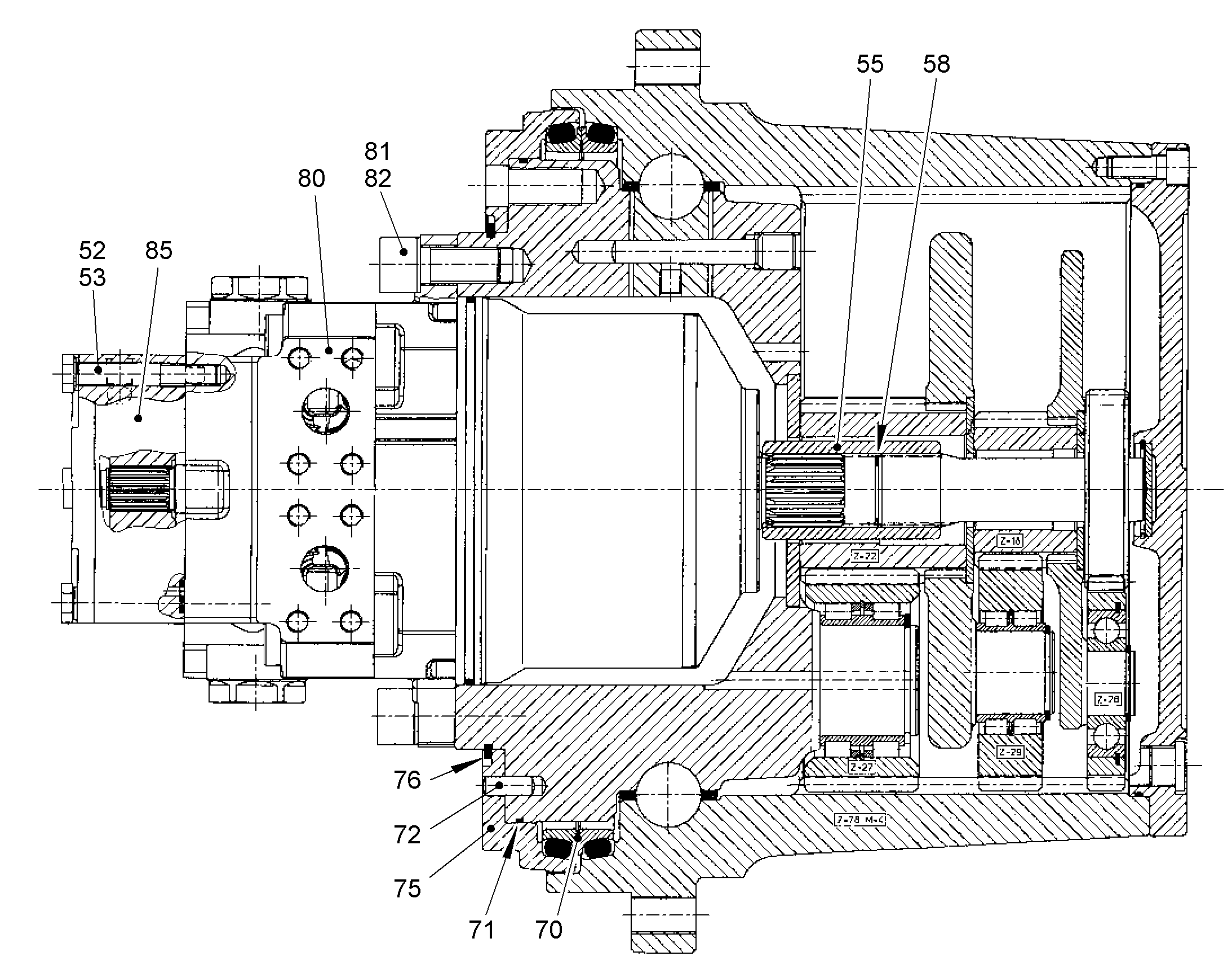 СТОПОРНОЕ КОЛЬЦО DIN 472 36 428109501 LIEBHERR