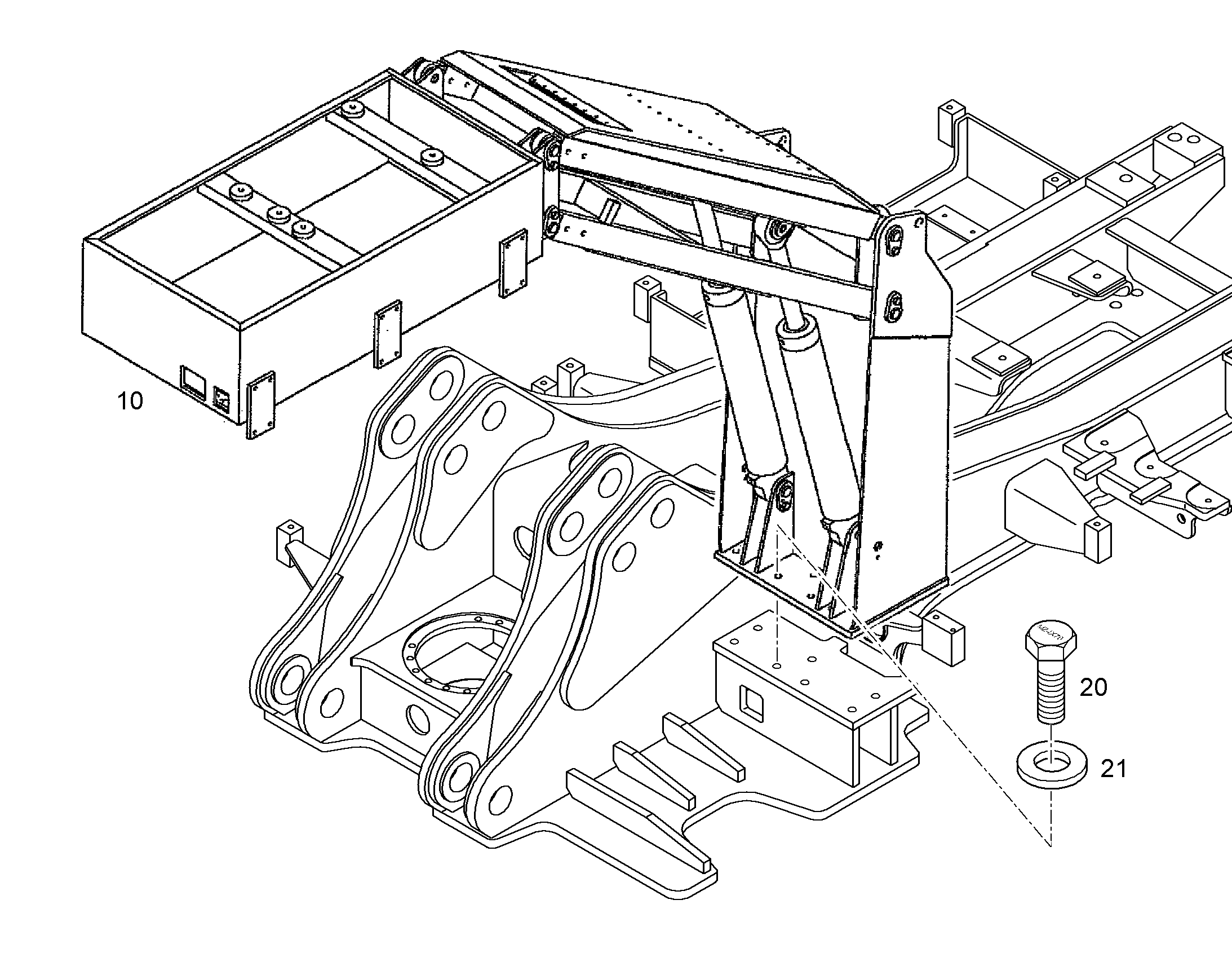 МЕХАНИЗМ ПОДЪЕМА КАБИНЫ 7027059 LIEBHERR