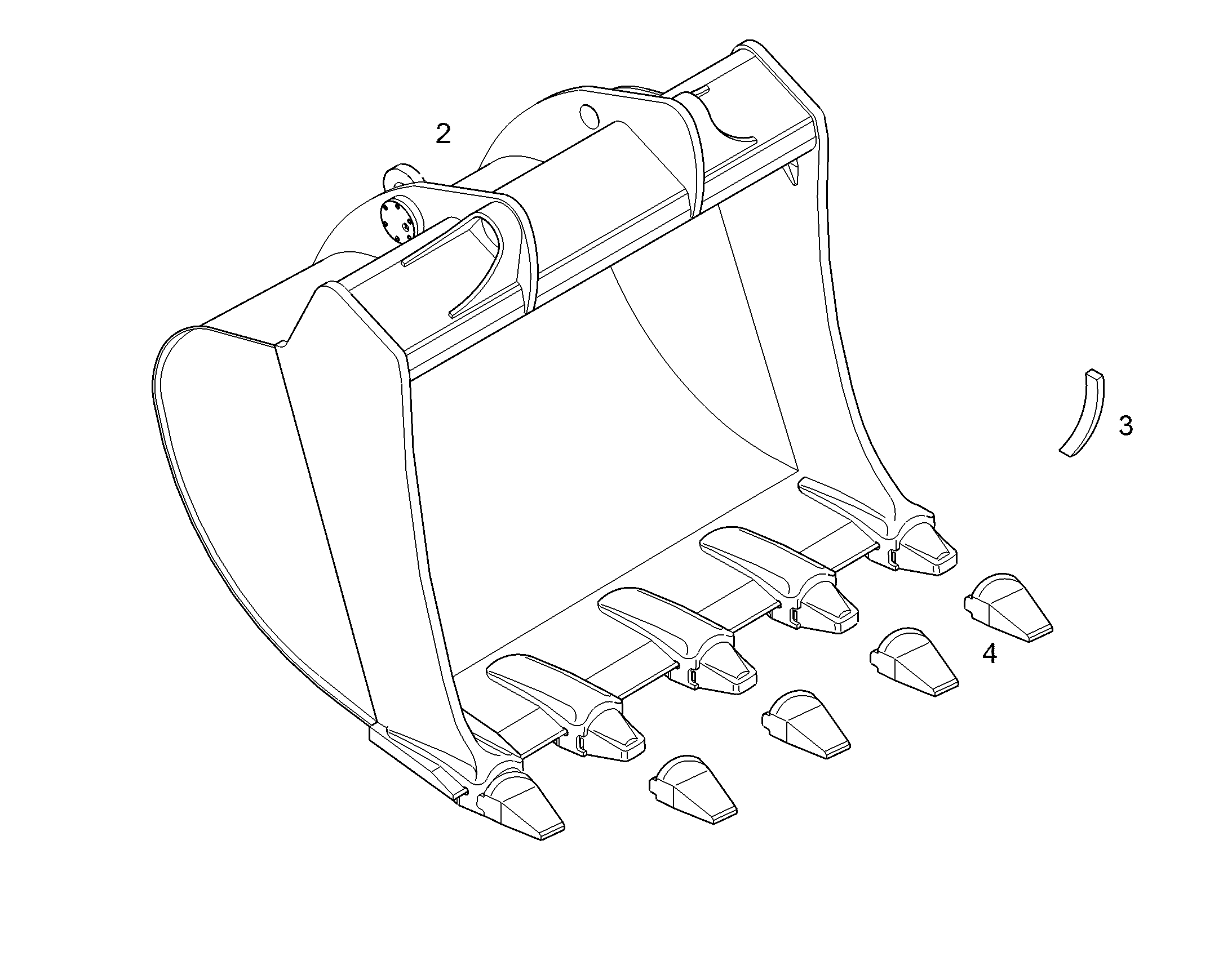 ЛОПАТА ОБРАТНАЯ 2250mm 5,1m³ 9754433 LIEBHERR