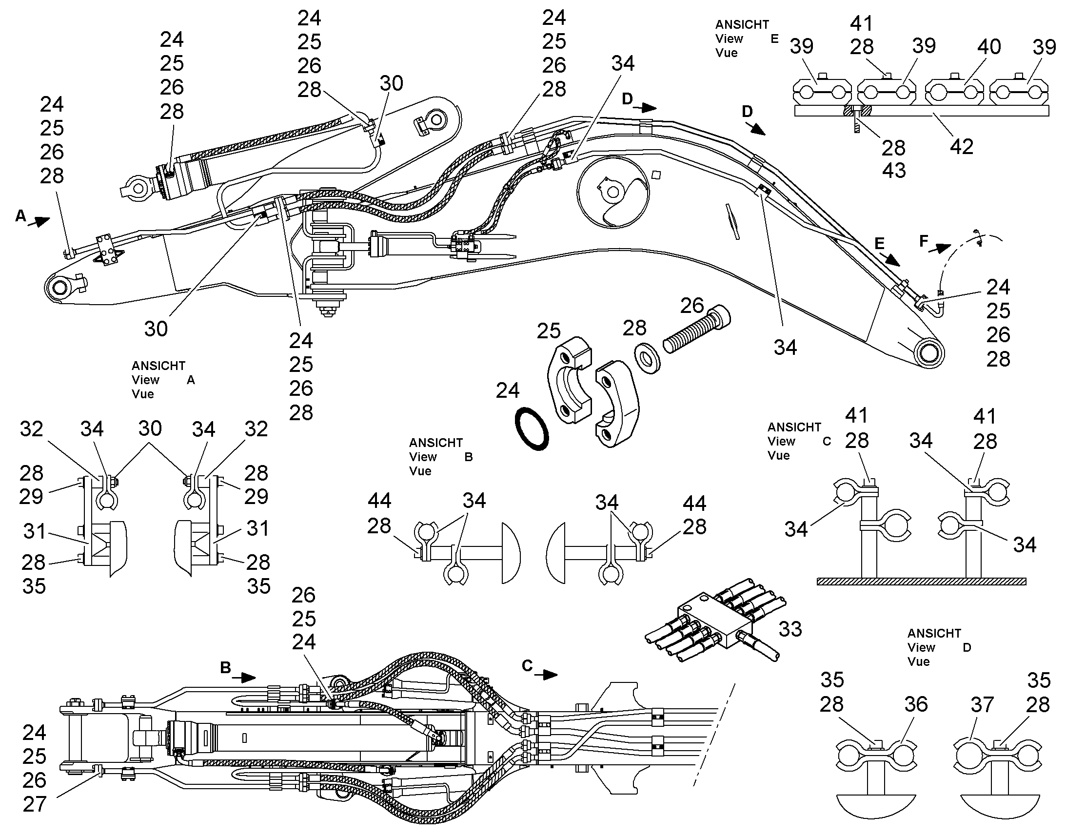 ПРОВОДКА МОНТАЖ AHS 9949563 LIEBHERR