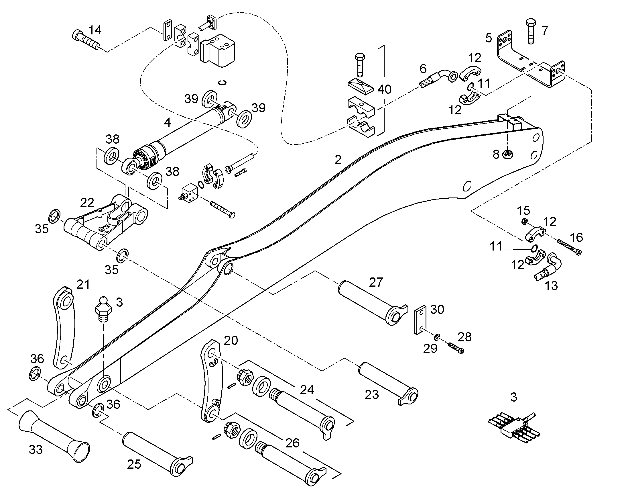 ПРОВОДКА ПРИВОД МЕХ. ПОВОРОТА 9871887 LIEBHERR