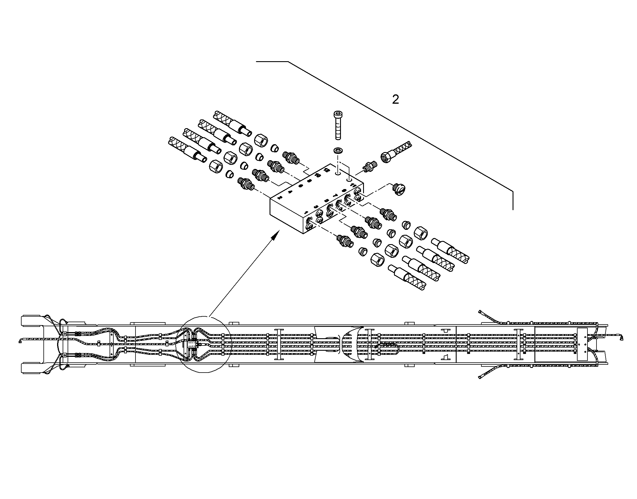СМАЗОЧНАЯ ЛИНИЯ РУКОЯТИ КОВША 4,10M 10052948 LIEBHERR