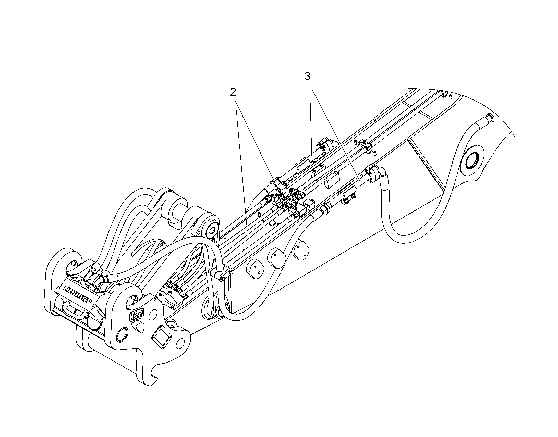ПРОВОДКА МОНТАЖ AHS 10074598 LIEBHERR