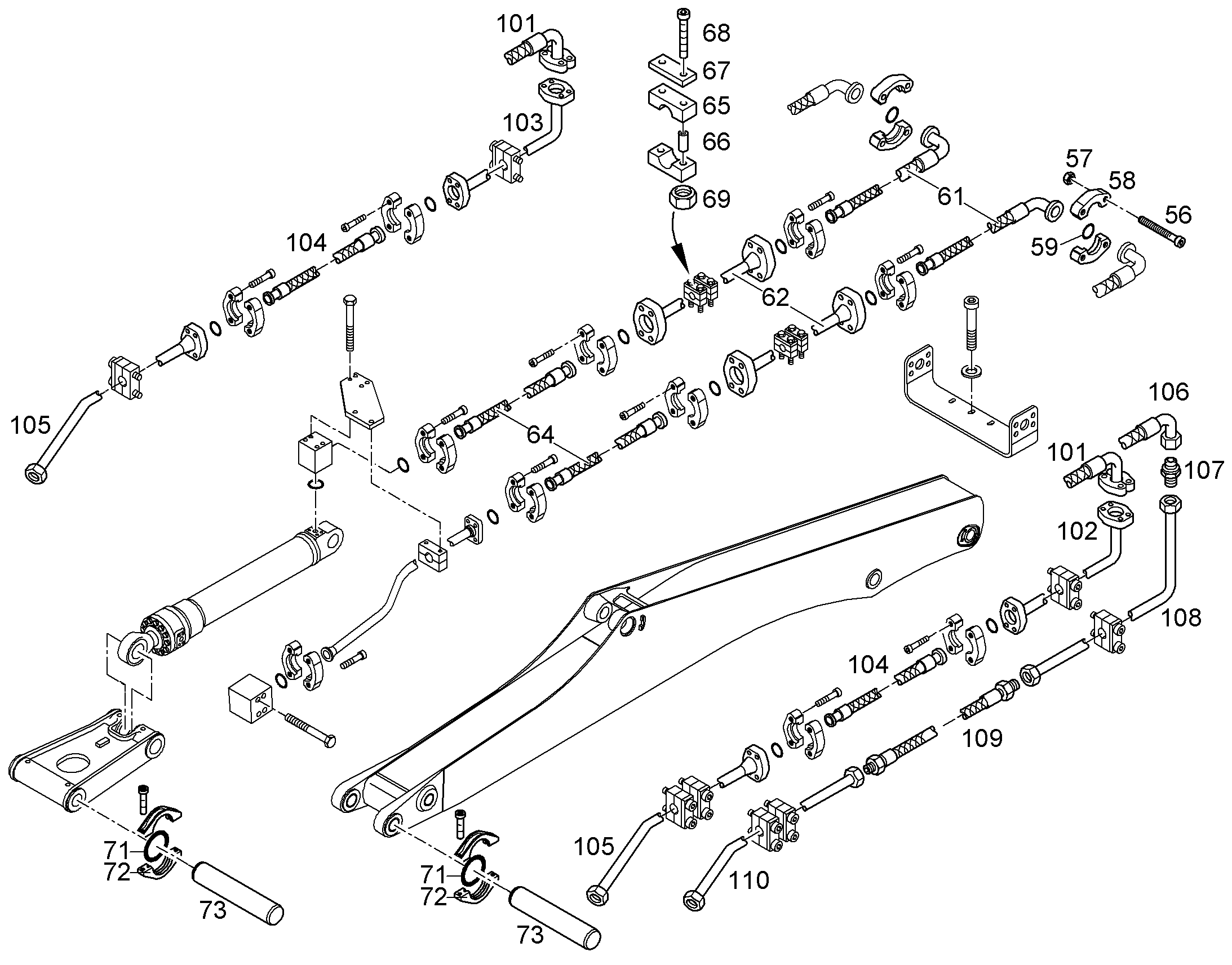 ШЛАНГ 32X1900 10006211 LIEBHERR