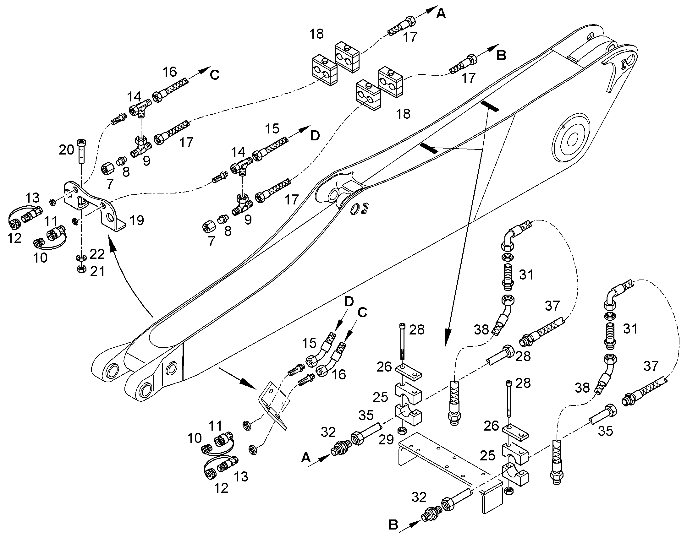 ШЛАНГ 12X3220 5617055 LIEBHERR