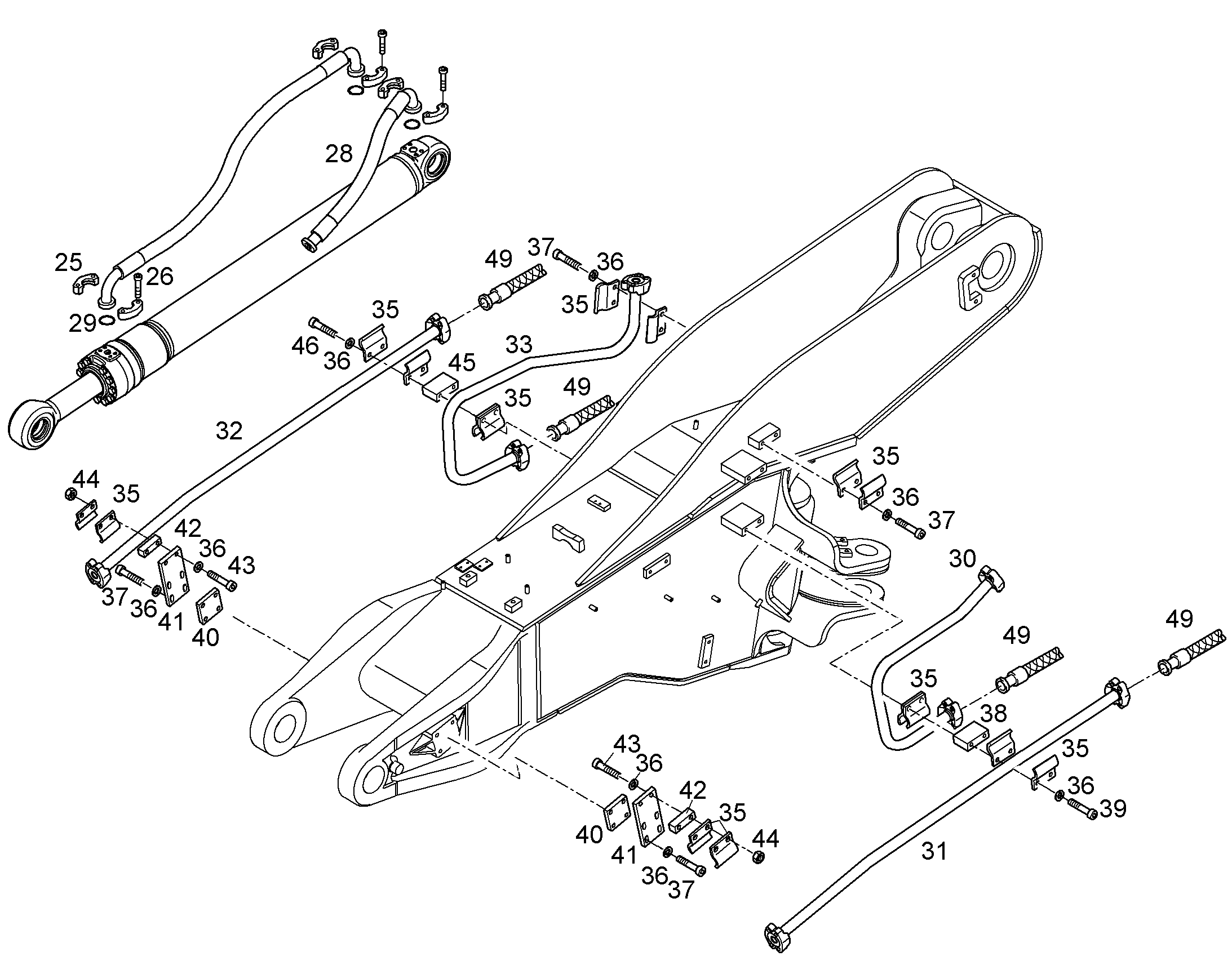 ПРОВОДКА МОНТАЖ AHS 9942301 LIEBHERR