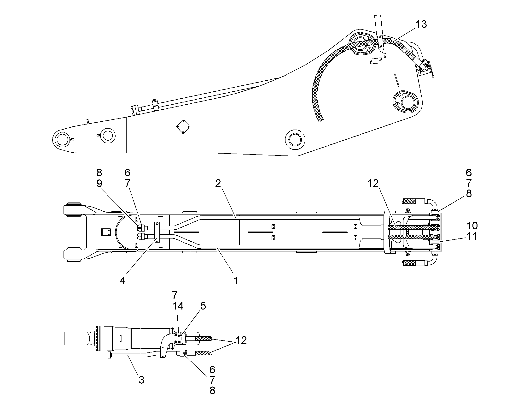 ПРОВОДКА ПРИВОД ГРЕЙФЕРА 9899570 LIEBHERR