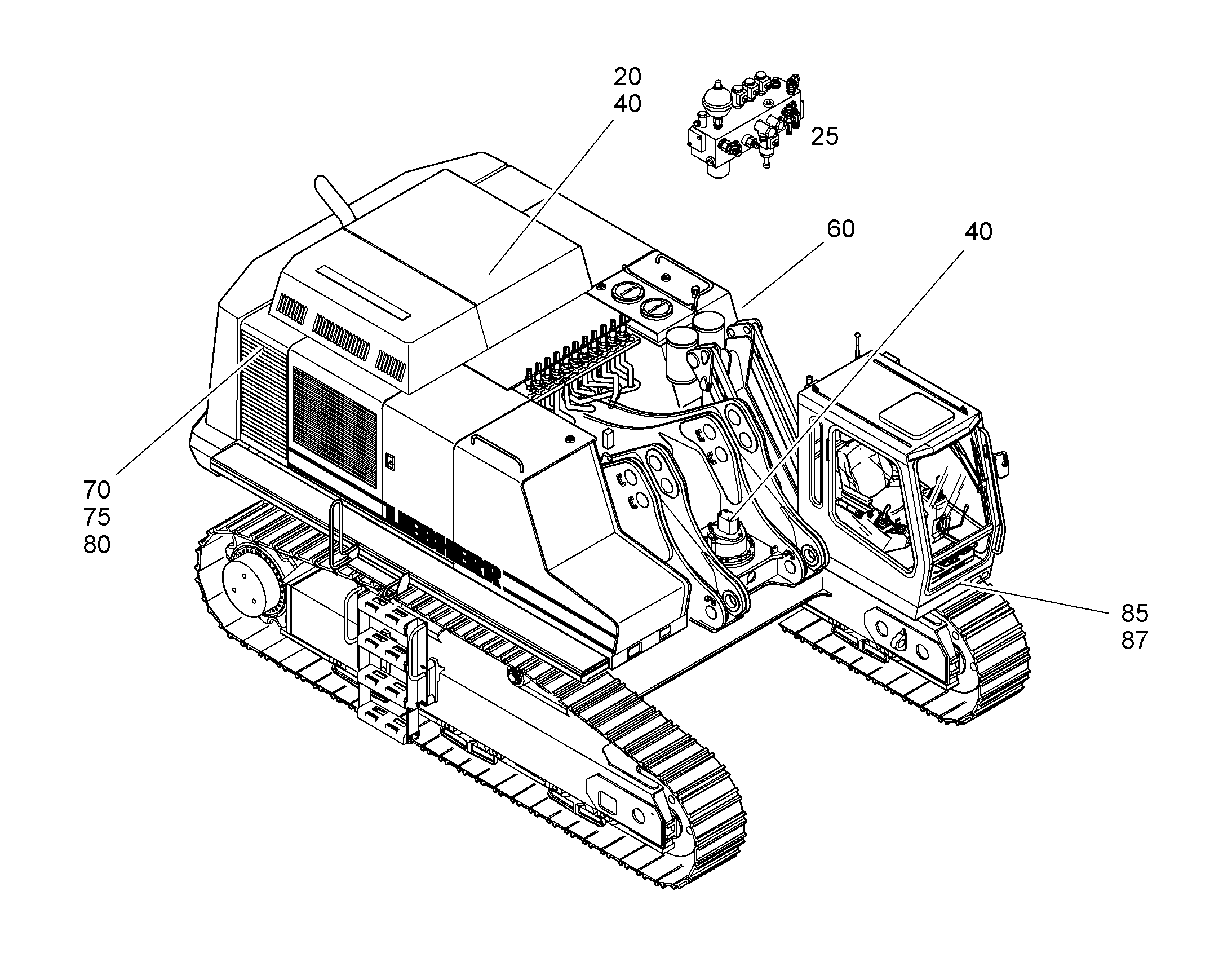 ЛИНИЯ УПРАВЛЯЮЩАЯ УСТАНОВКА 10063817 LIEBHERR