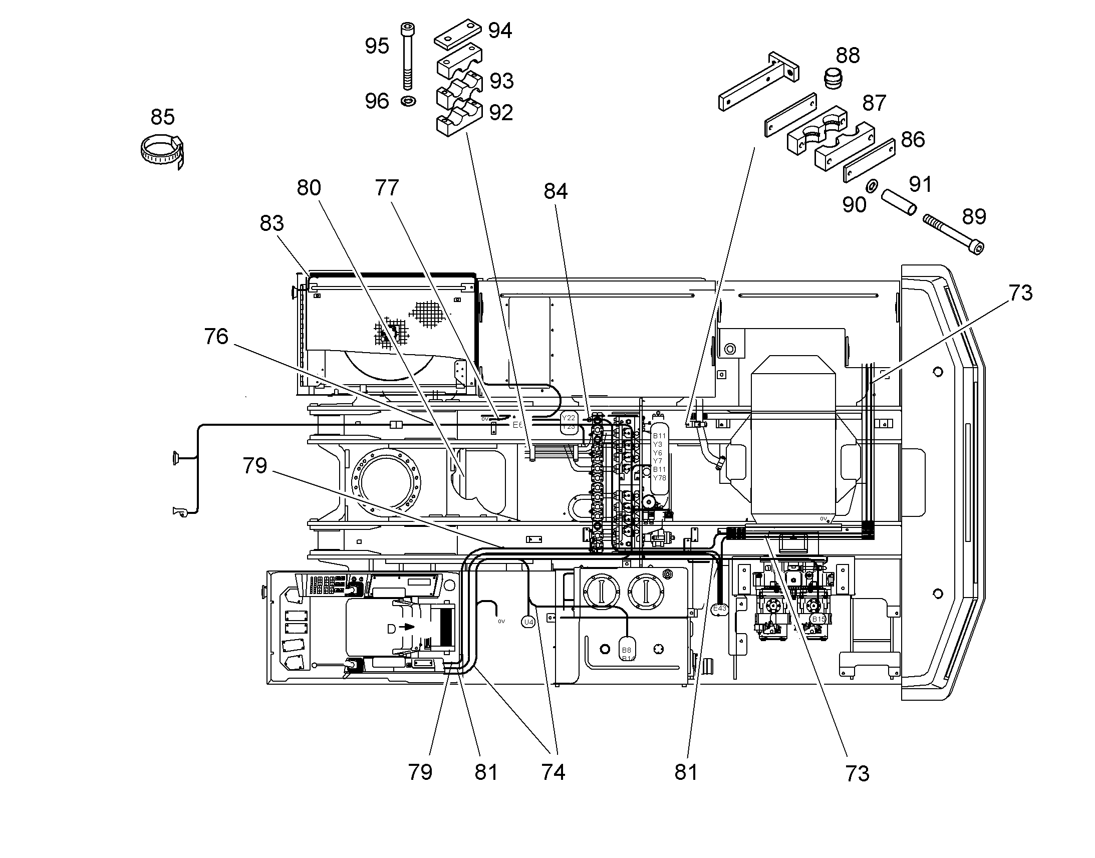 КОМПЛ. ПРОВОДОВ ПОВ. ПЛАТФ. X48 10062740 LIEBHERR