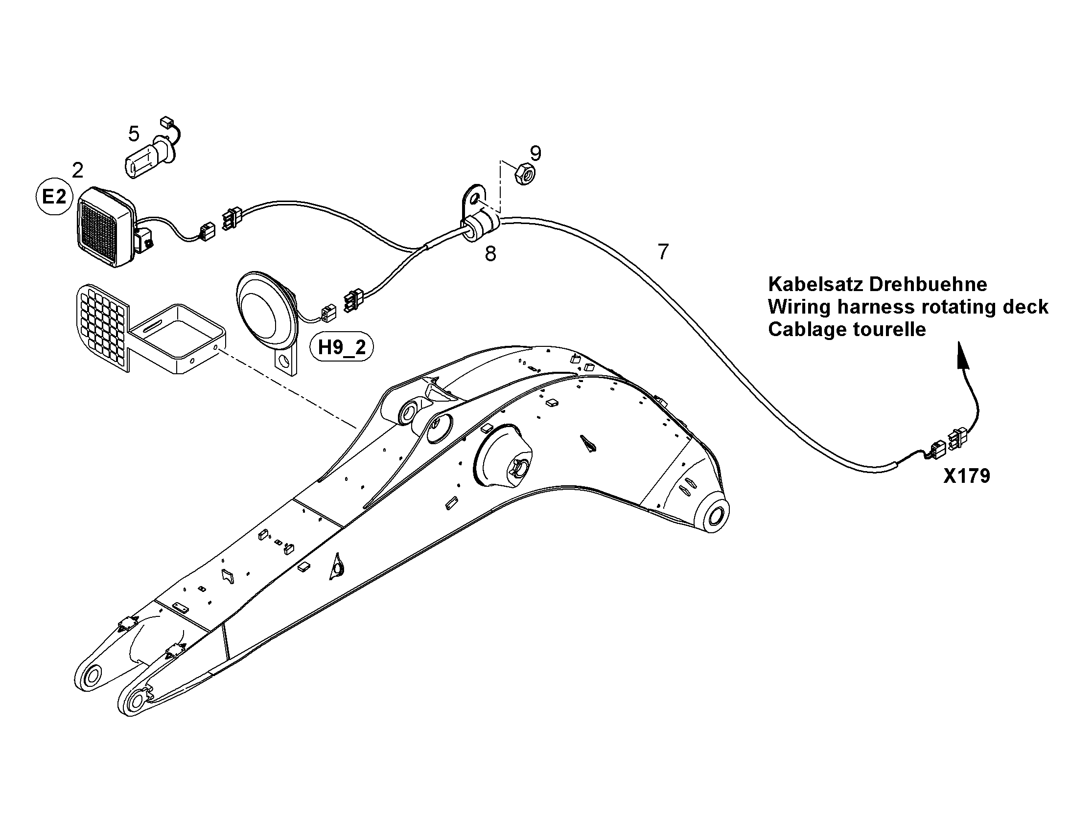 ПРОЖЕКТОР В СБОРЕ 12592091 LIEBHERR