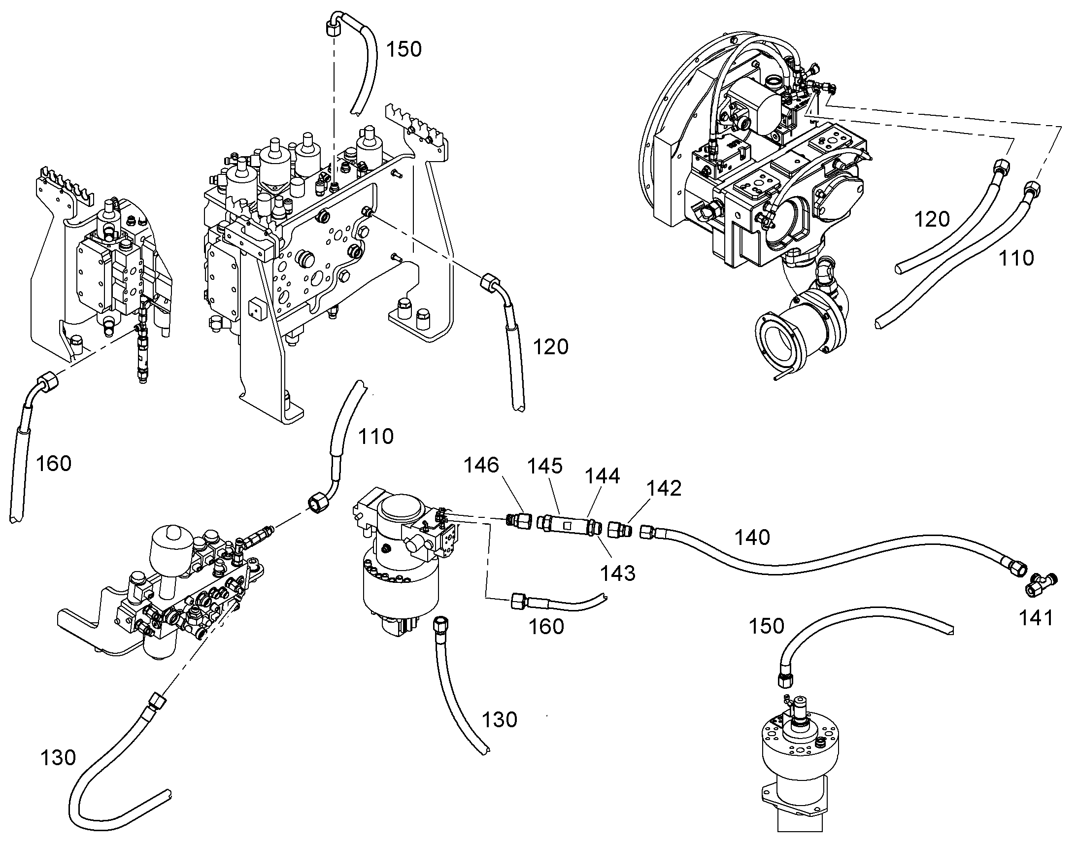 ШЛАНГ 6X1250 10287807 LIEBHERR