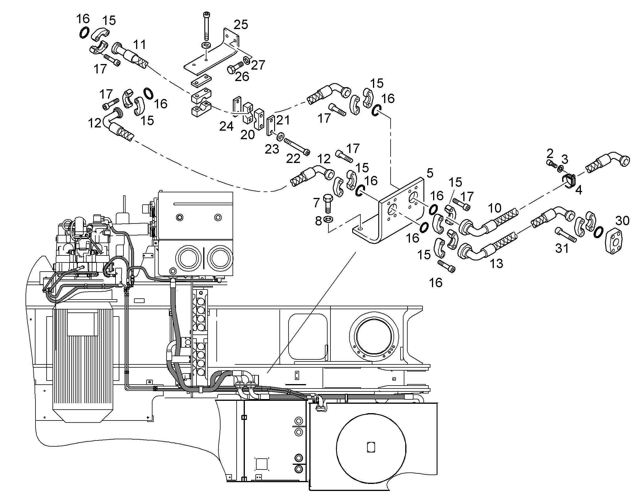 ШЛАНГ 50X2450 5614151 LIEBHERR