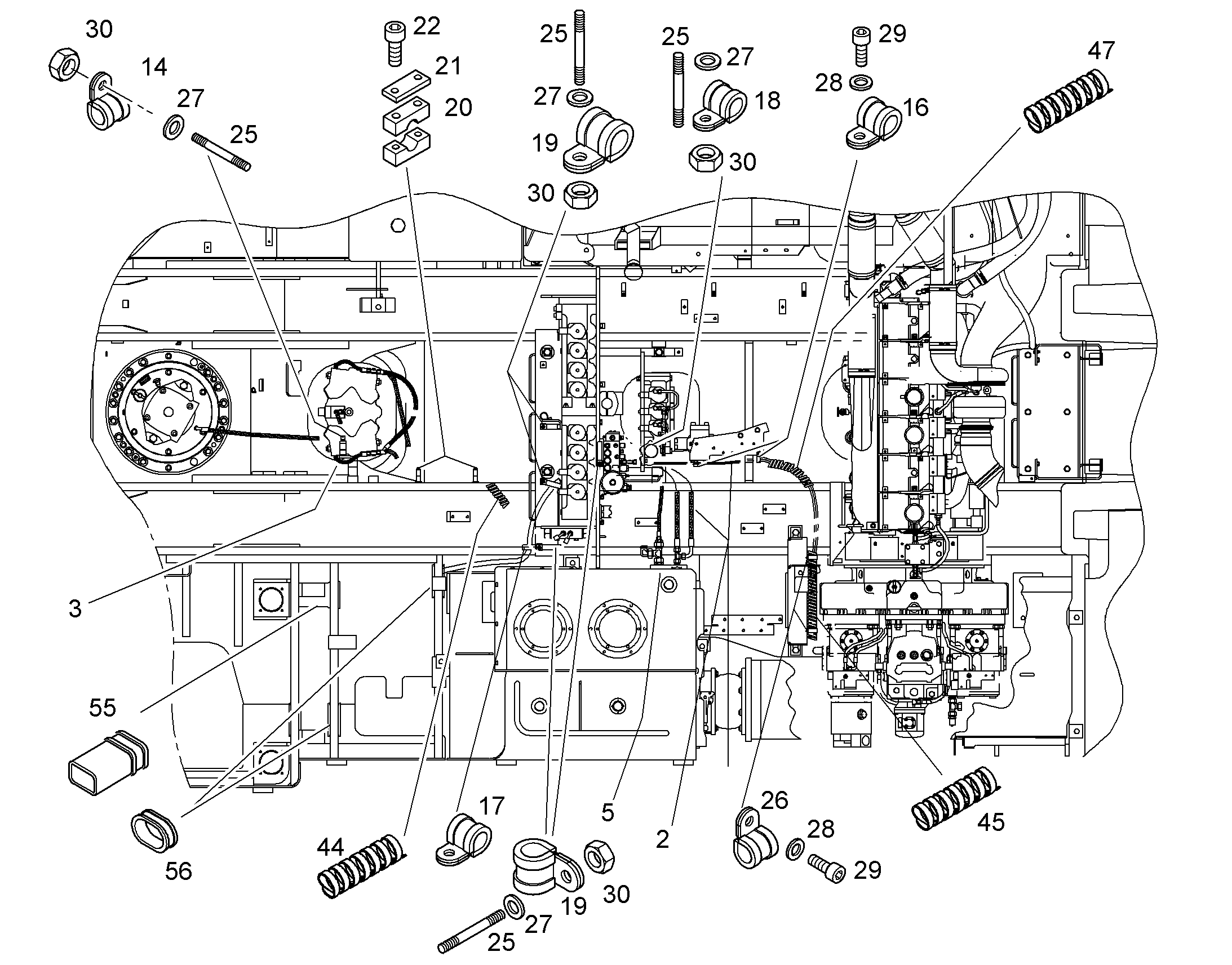 ЛИНИЯ УПРАВЛЯЮЩАЯ УСТАНОВКА 10065343 LIEBHERR