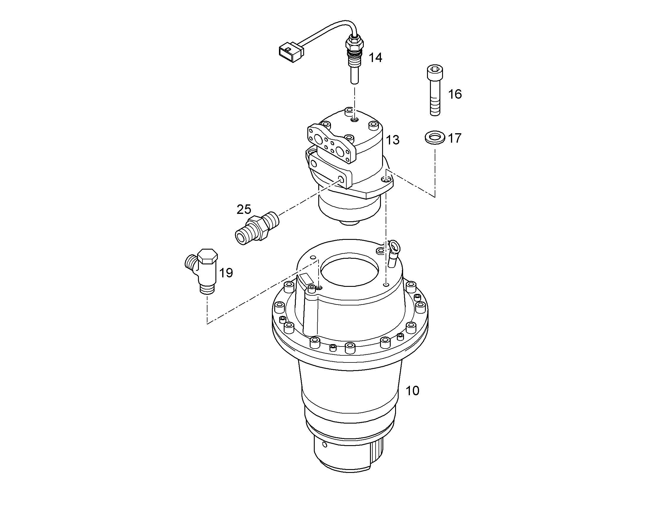 РЕДУКТОР ПОВОРОТНОЙ ПЛАТФОРМЫ SAT 400/206 932949801 LIEBHERR