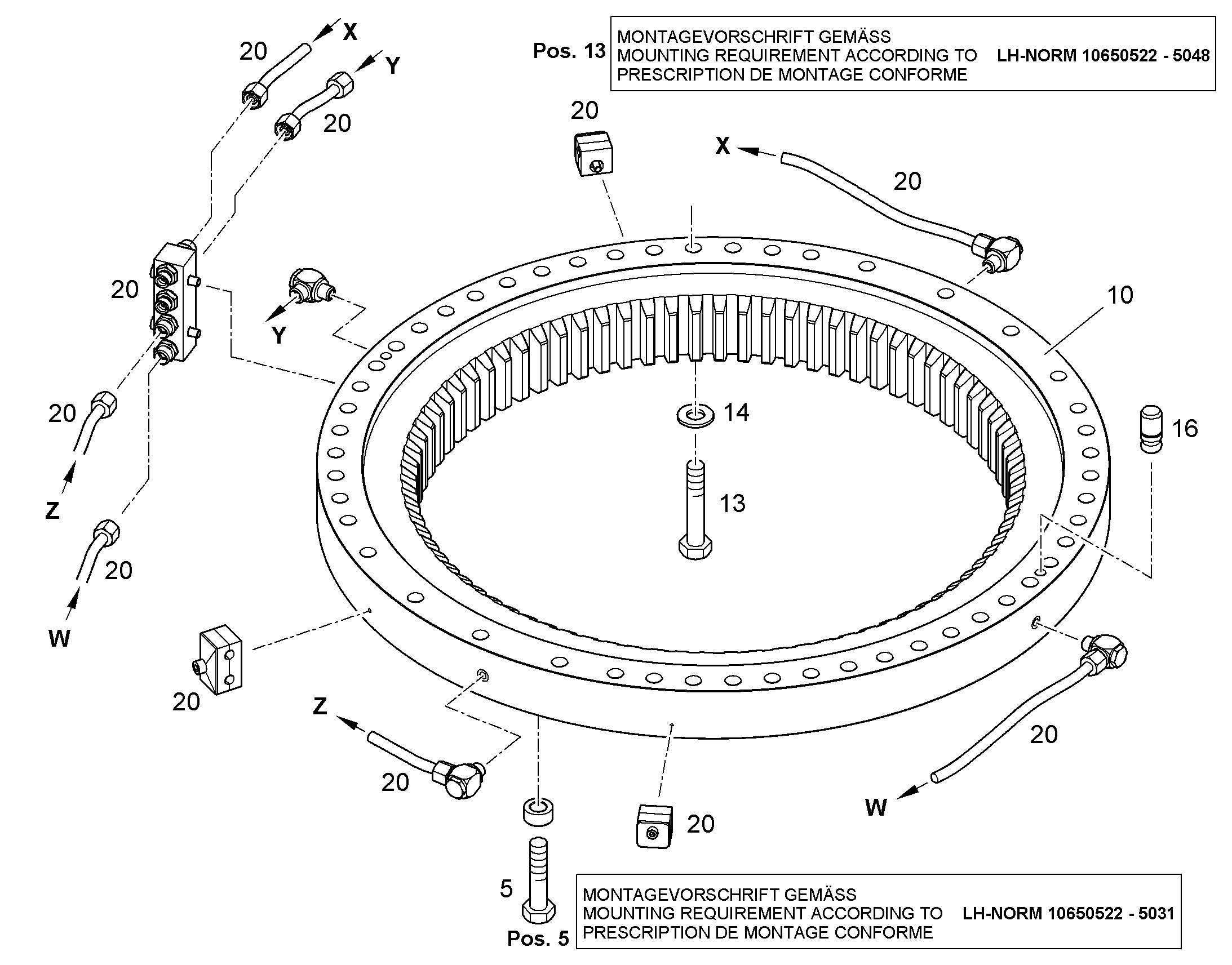 СОЕД.СФЕРИЧЕСКОЕ ПОВОРОТНОЕ 933628601 LIEBHERR