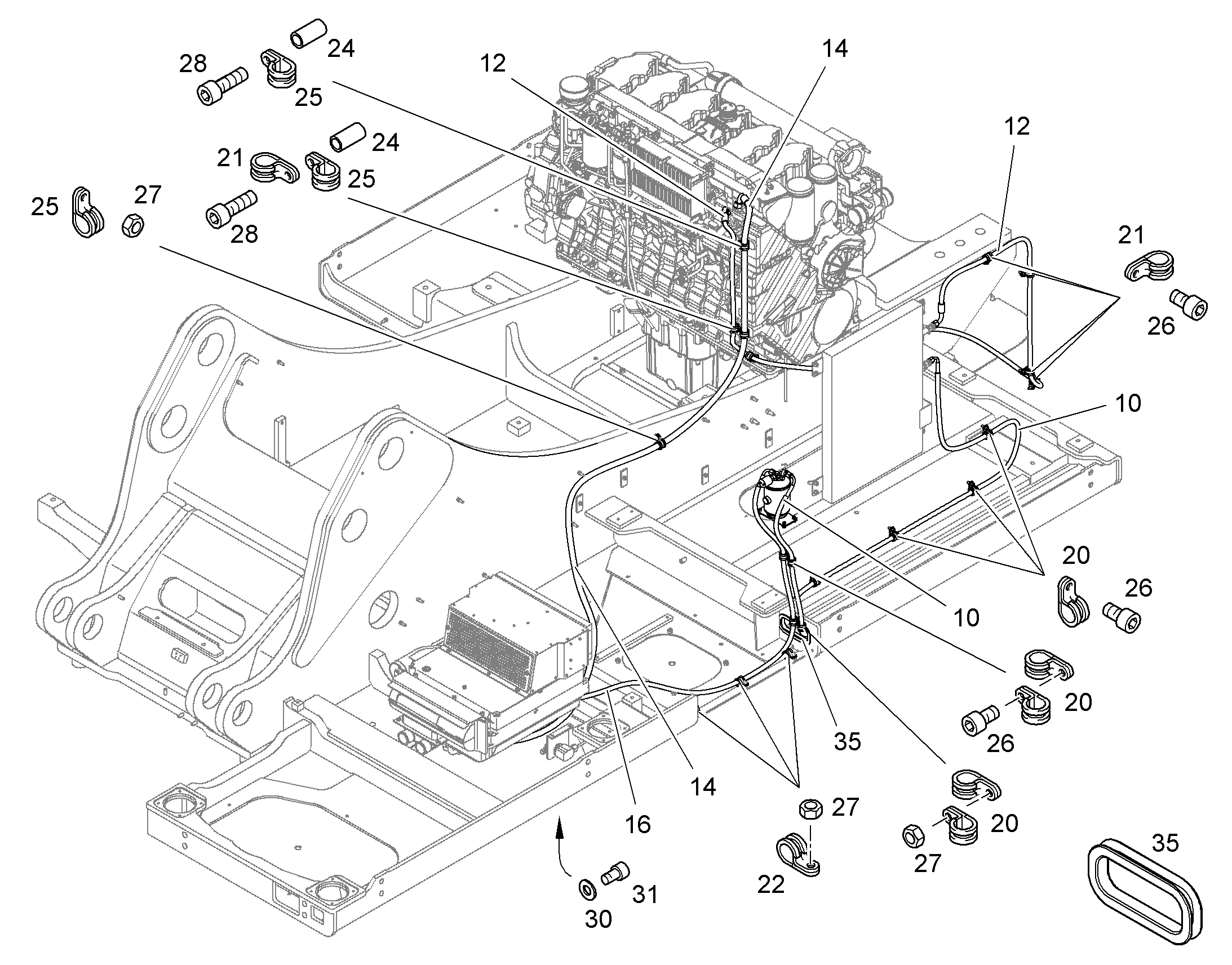 ШЛАНГ 10X3700 10286646 LIEBHERR