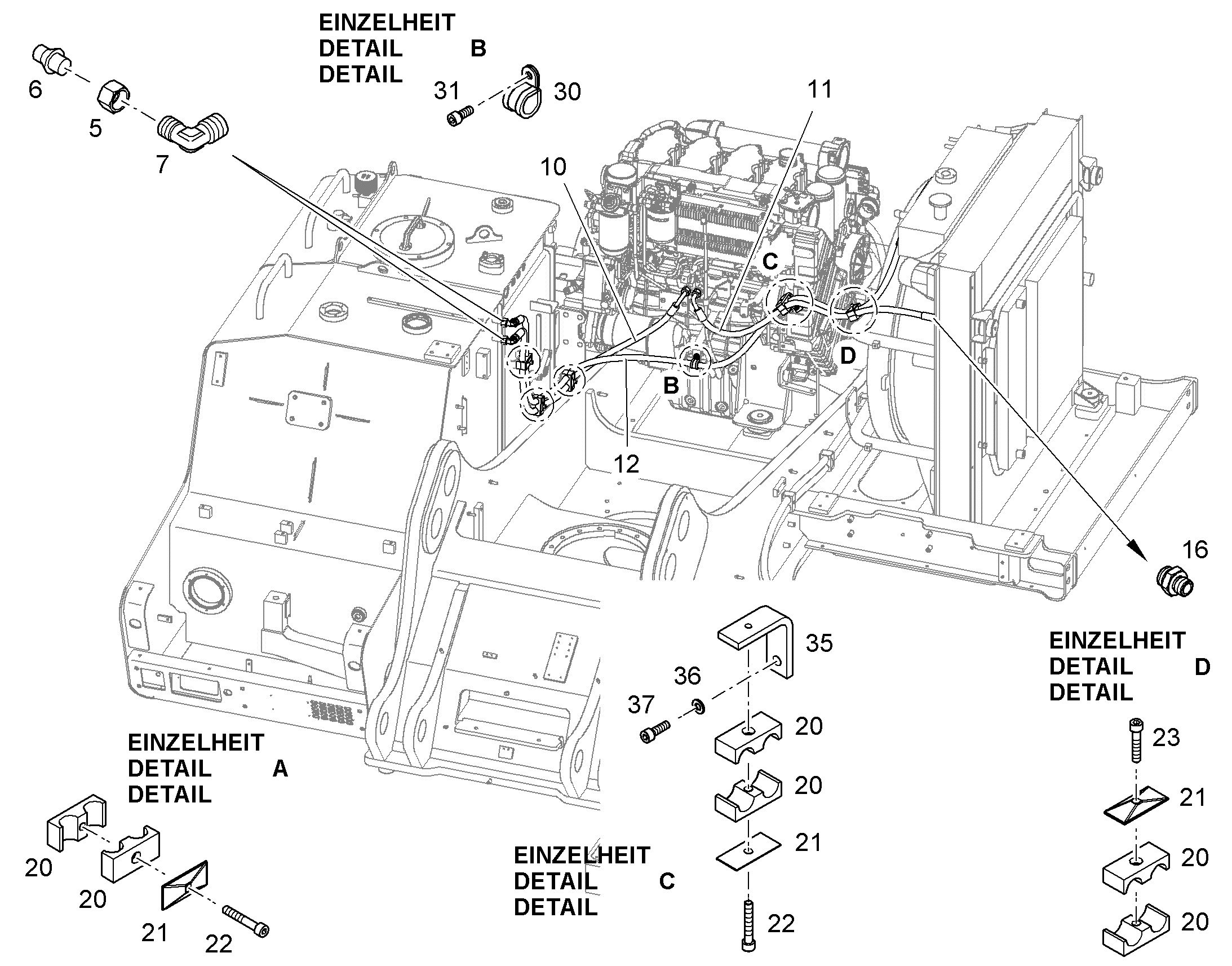 ШЛАНГ ТОПЛИВНЫЙ 12X3800 10333669 LIEBHERR