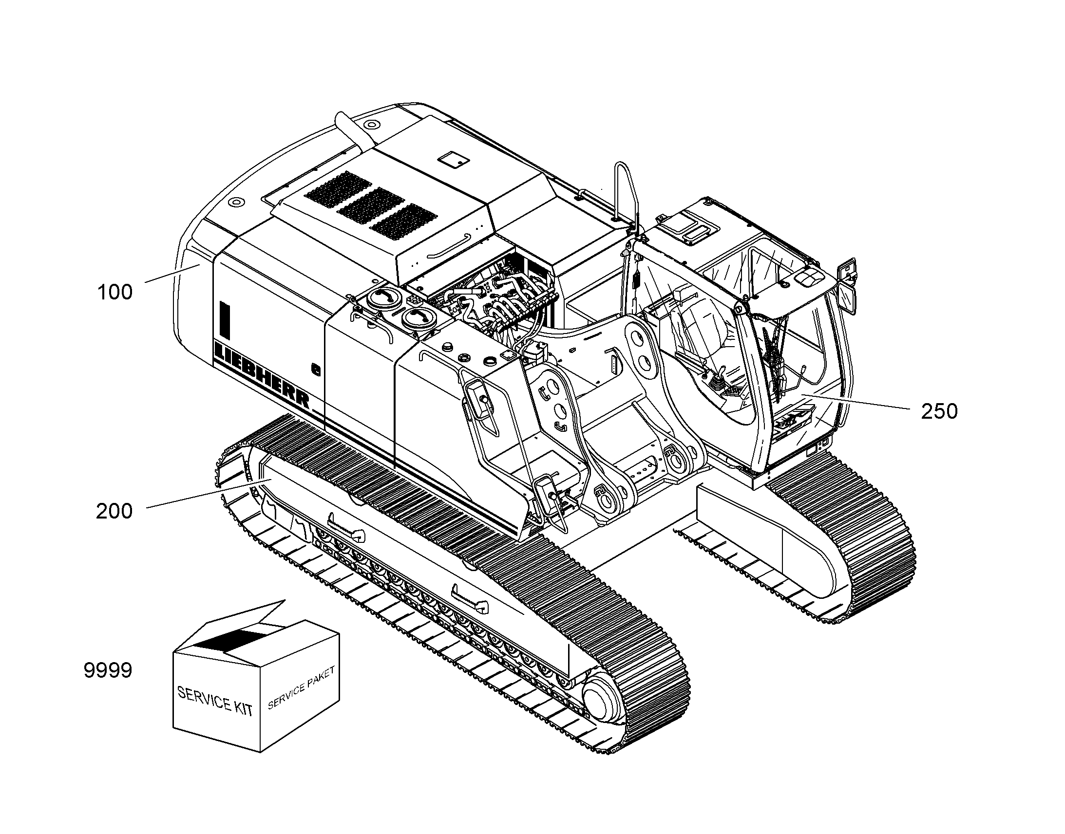 ШАССИ, КОМПЛЕКТ 10092608 LIEBHERR