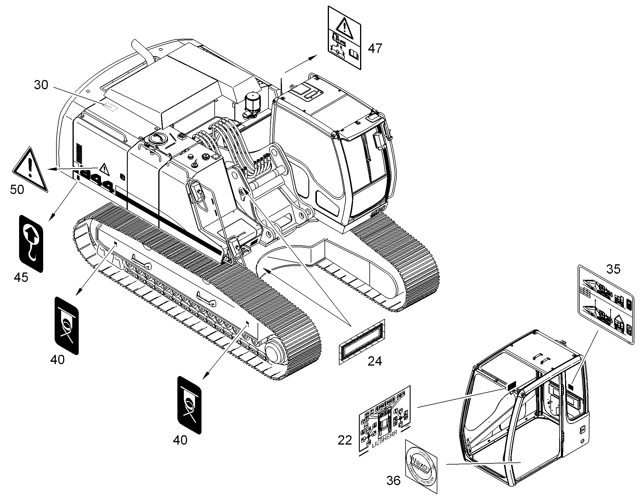 МОНТАЖНЫЙ К-Т - ПЕДАЛЬ СПРАВА 10084722 LIEBHERR