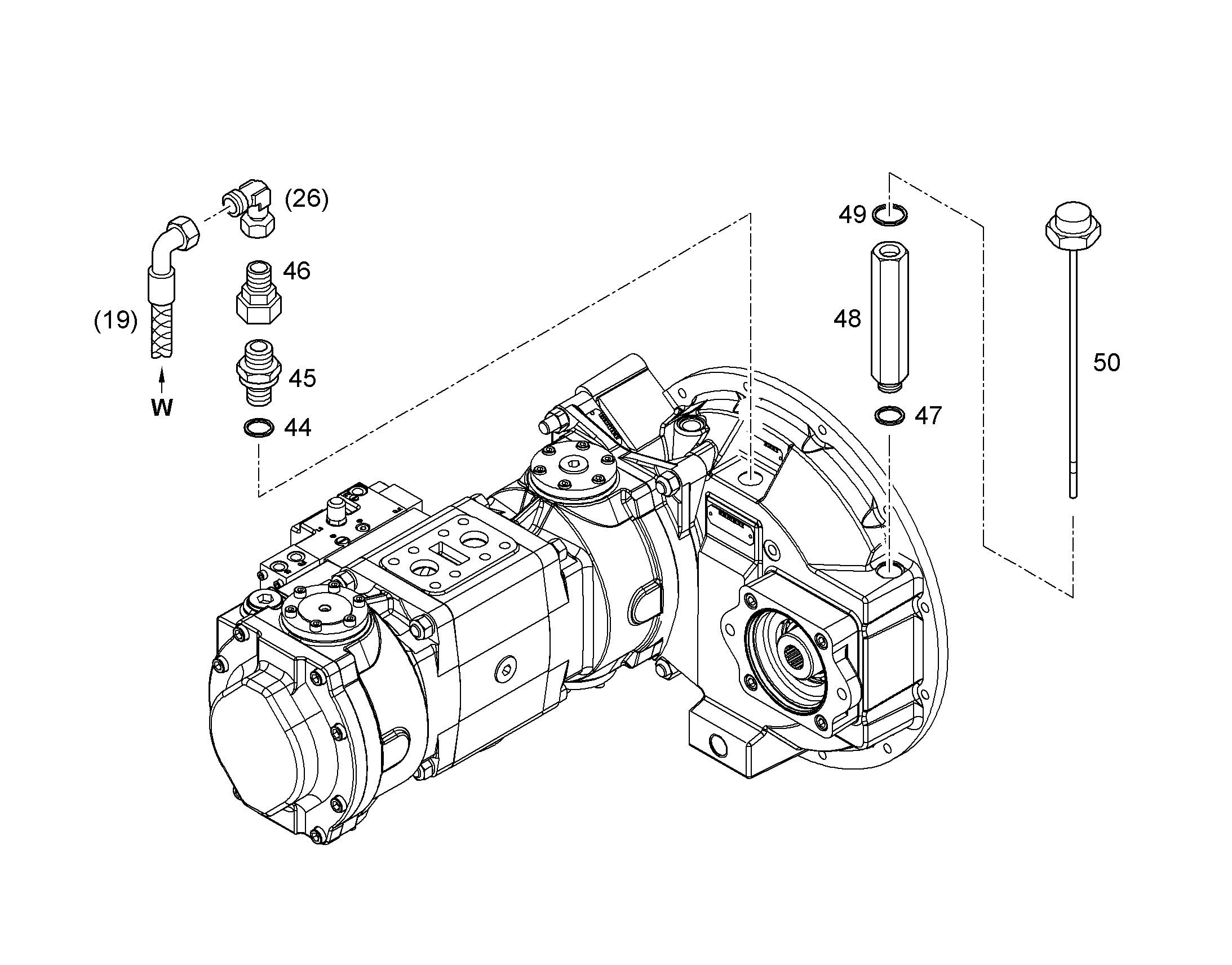 ШТУЦЕР ПРОМЕЖУТОЧНЫЙ R3/4' - M22x1,5 9871578 LIEBHERR