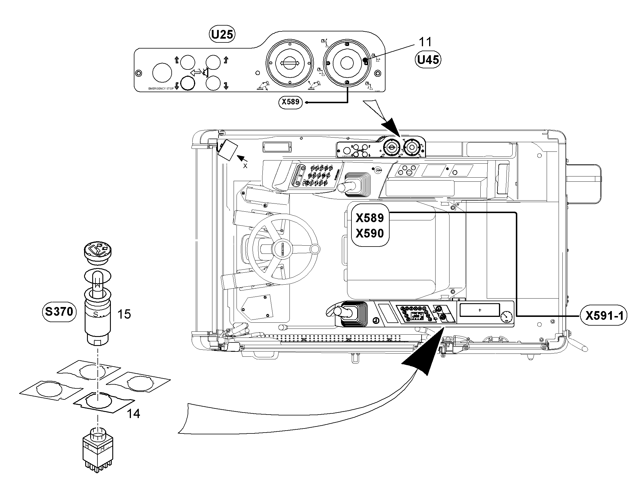 ПЕРЕКЛЮЧАТЕЛЬ В СБОРЕ S370 10049963 LIEBHERR