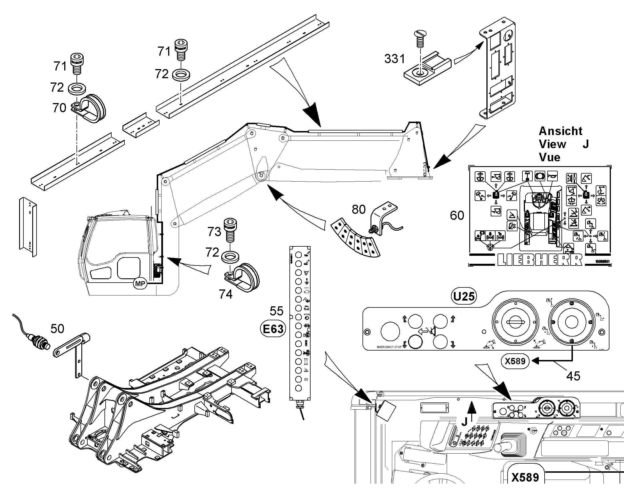ЩИТ УПРАВЛЕНИЯ 297mmX210mm 10059501 LIEBHERR