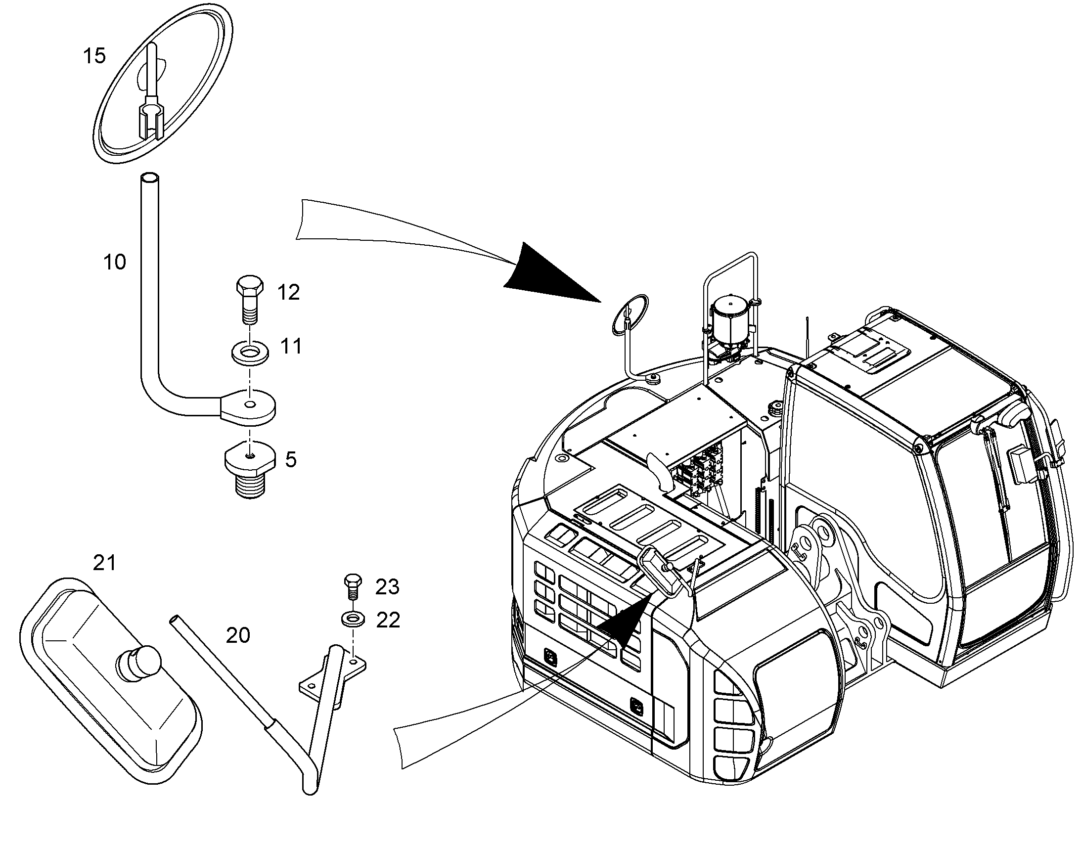 ЗЕРКАЛО 10218823 LIEBHERR