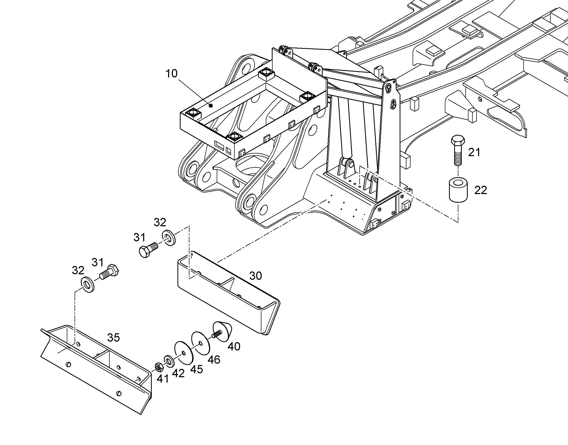 МЕХАНИЗМ ПОДЪЕМА КАБИНЫ 10285741 LIEBHERR