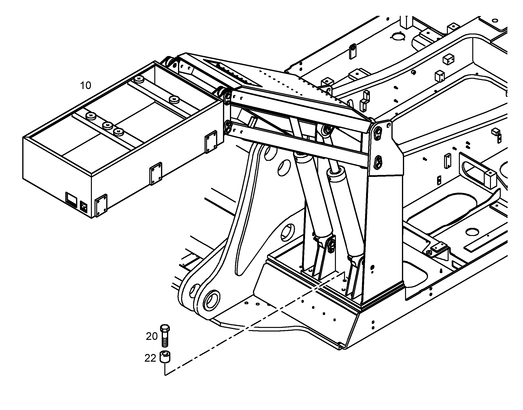 МЕХАНИЗМ ПОДЪЕМА КАБИНЫ 10099835 LIEBHERR