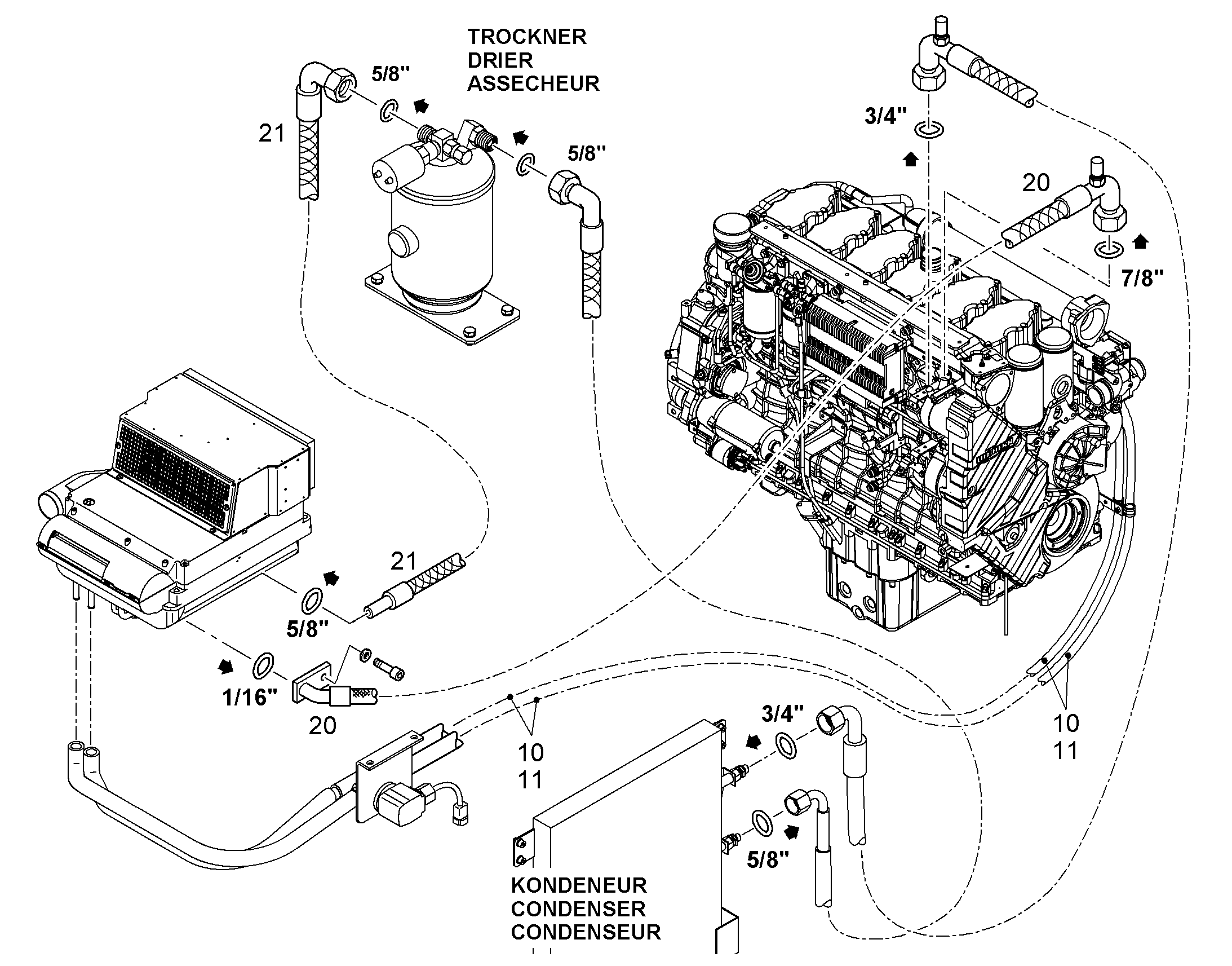 ШЛАНГ 8X4700 10301597 LIEBHERR