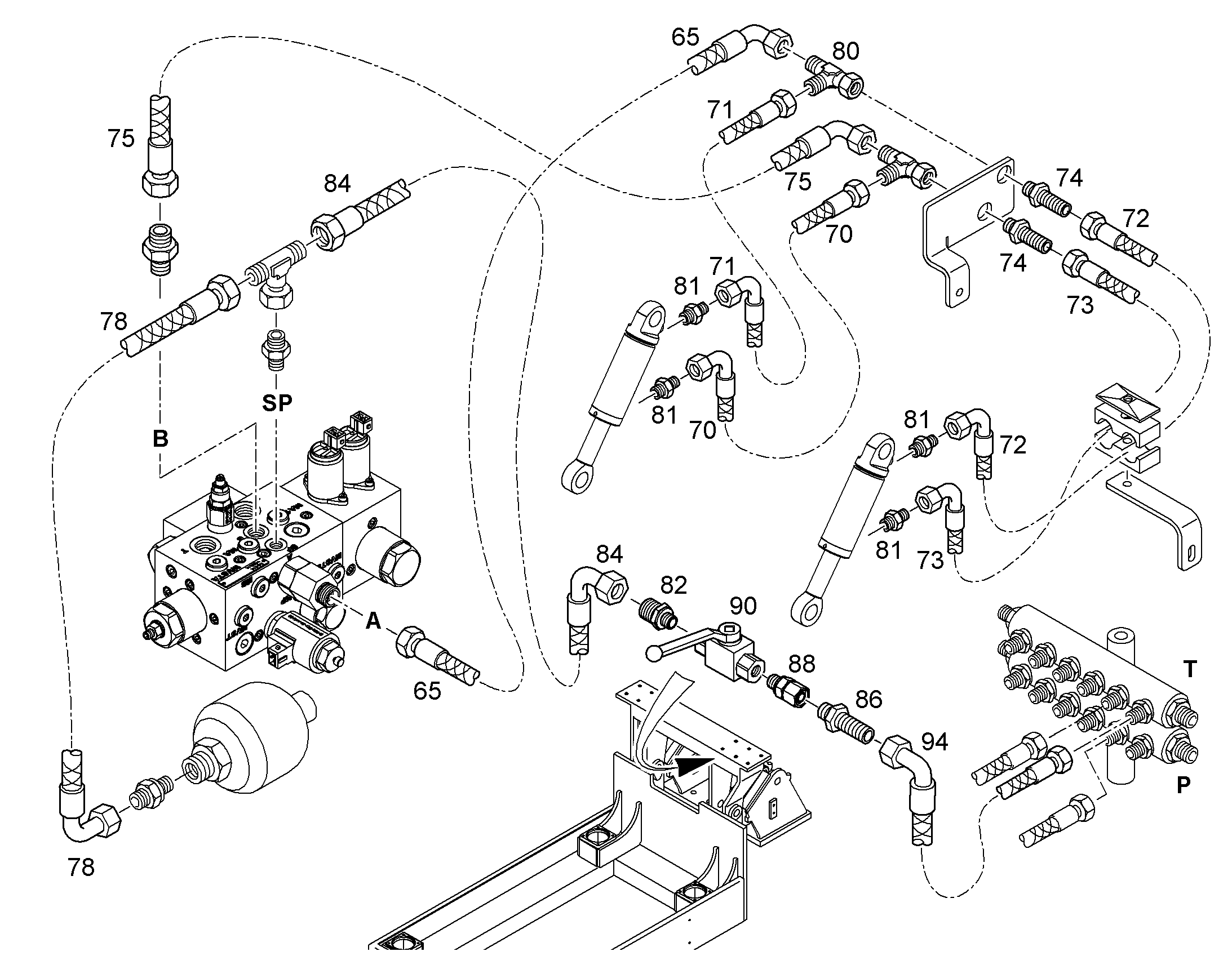 ШЛАНГ 10X1000 10324931 LIEBHERR